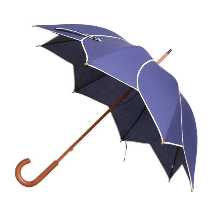Vista 08016 Swirl Umbrella in Navy — front view # color_Navy