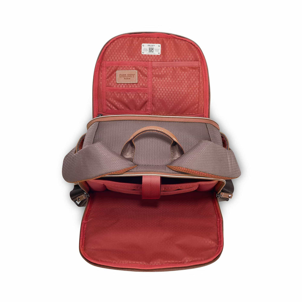 Delsey Chatelet Air 2.0 Laptop Backpack in Brown — interior view 2 # color_Brown