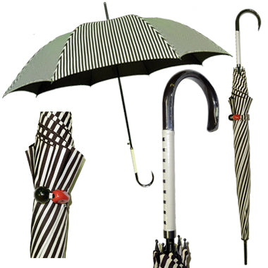 Vista 7030 La Madeline Umbrella in Black/White — front view