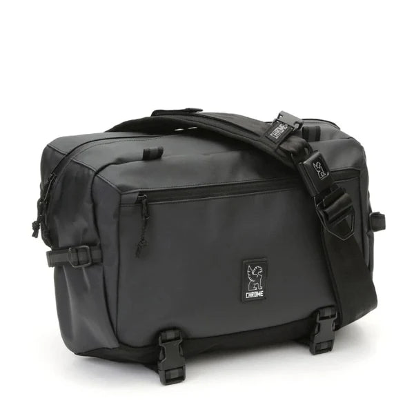 Chrome Industries Kadet Max 15L sling bag – navy, open showing the interior