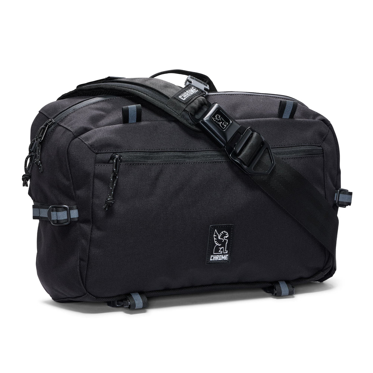 Chrome Industries Kadet Max Sling Bag 15L in Black — front view # color_Black