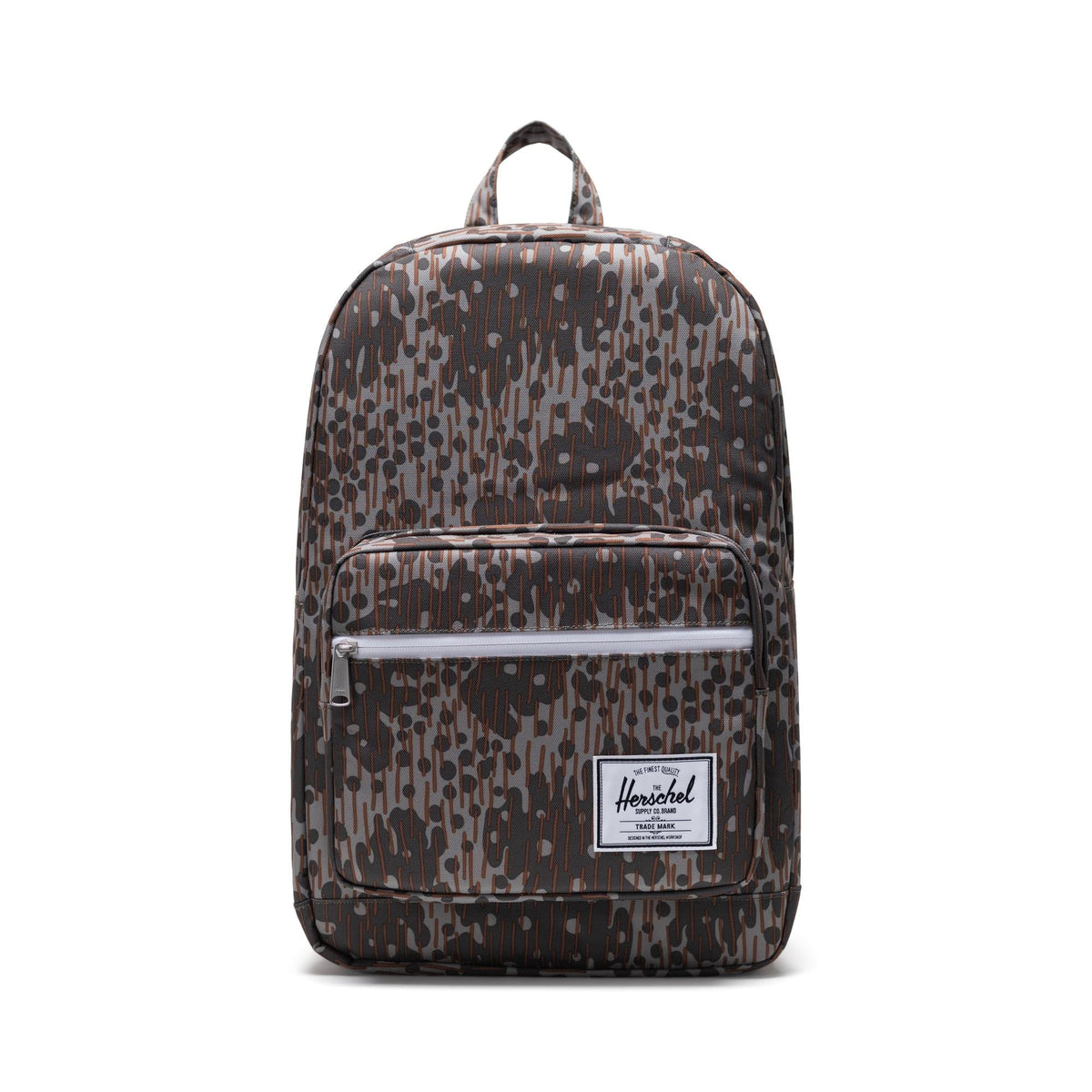 Herschel Pop Quiz Backpack 22L in Green Pea Camo — front view