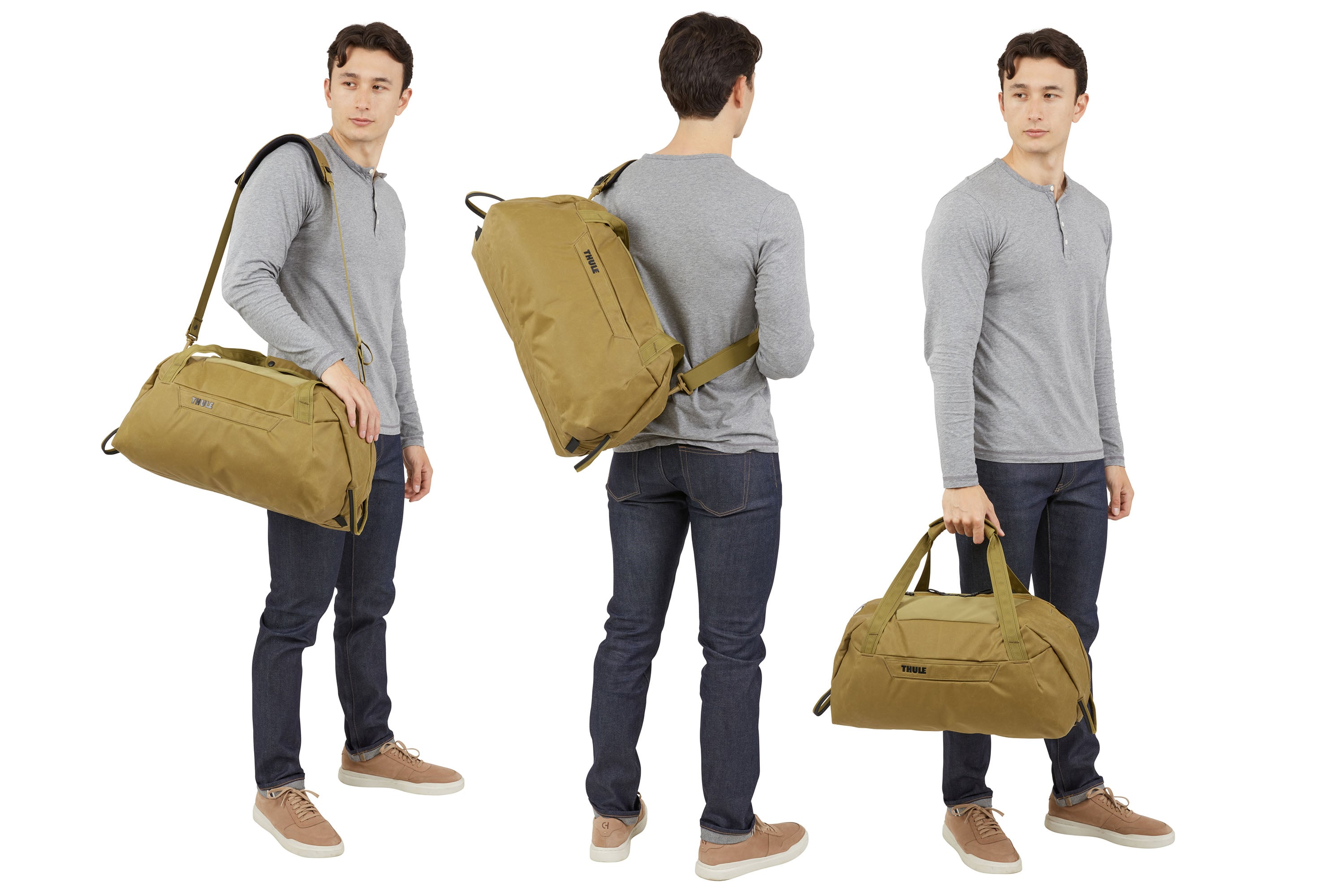 Thule Aion Duffel Bag 35L in Nutria Brown — lifestyle 2 # color_Nutria Brown