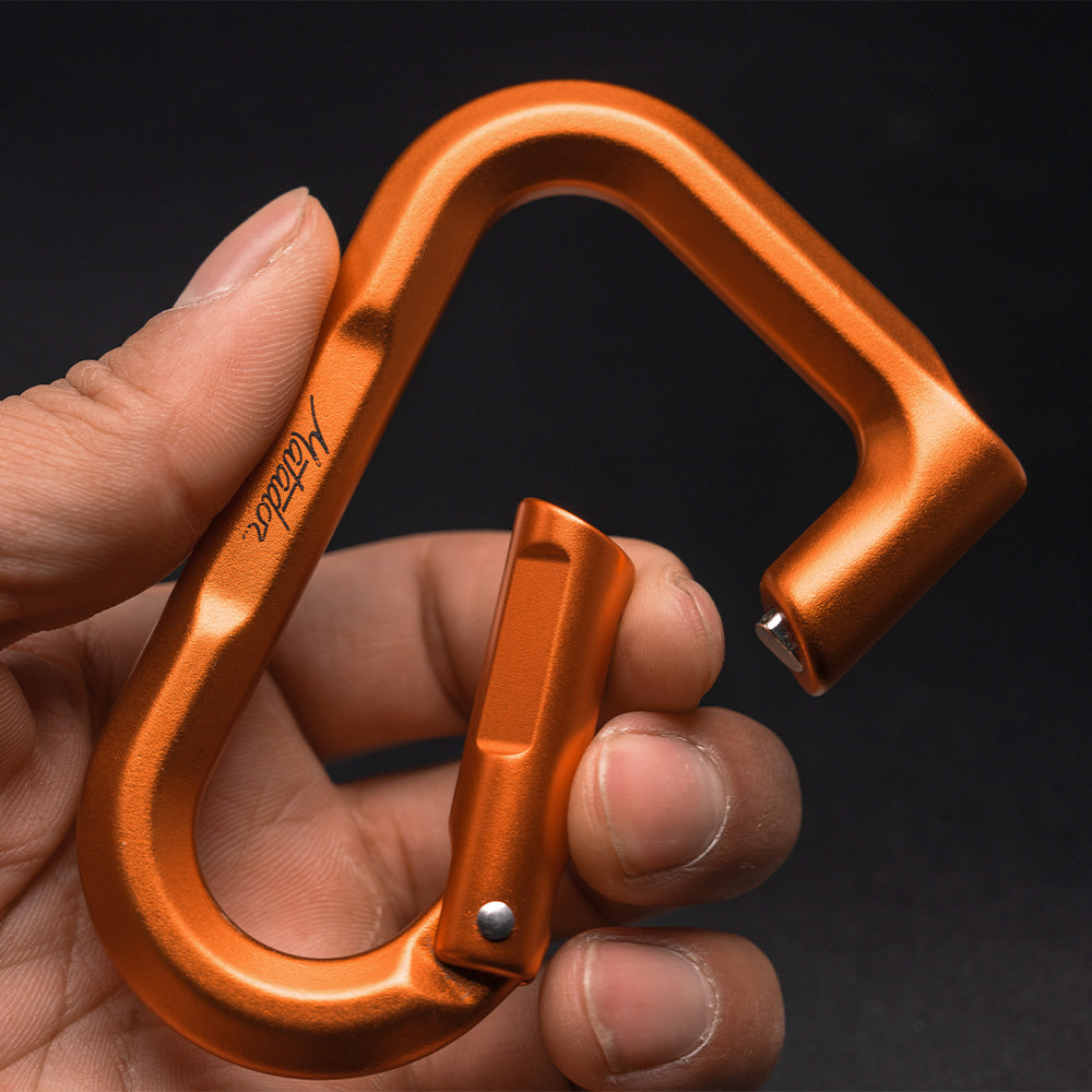 Matador BetaLock Carabiner Format Travel Lock in Canyon Orange — detail view