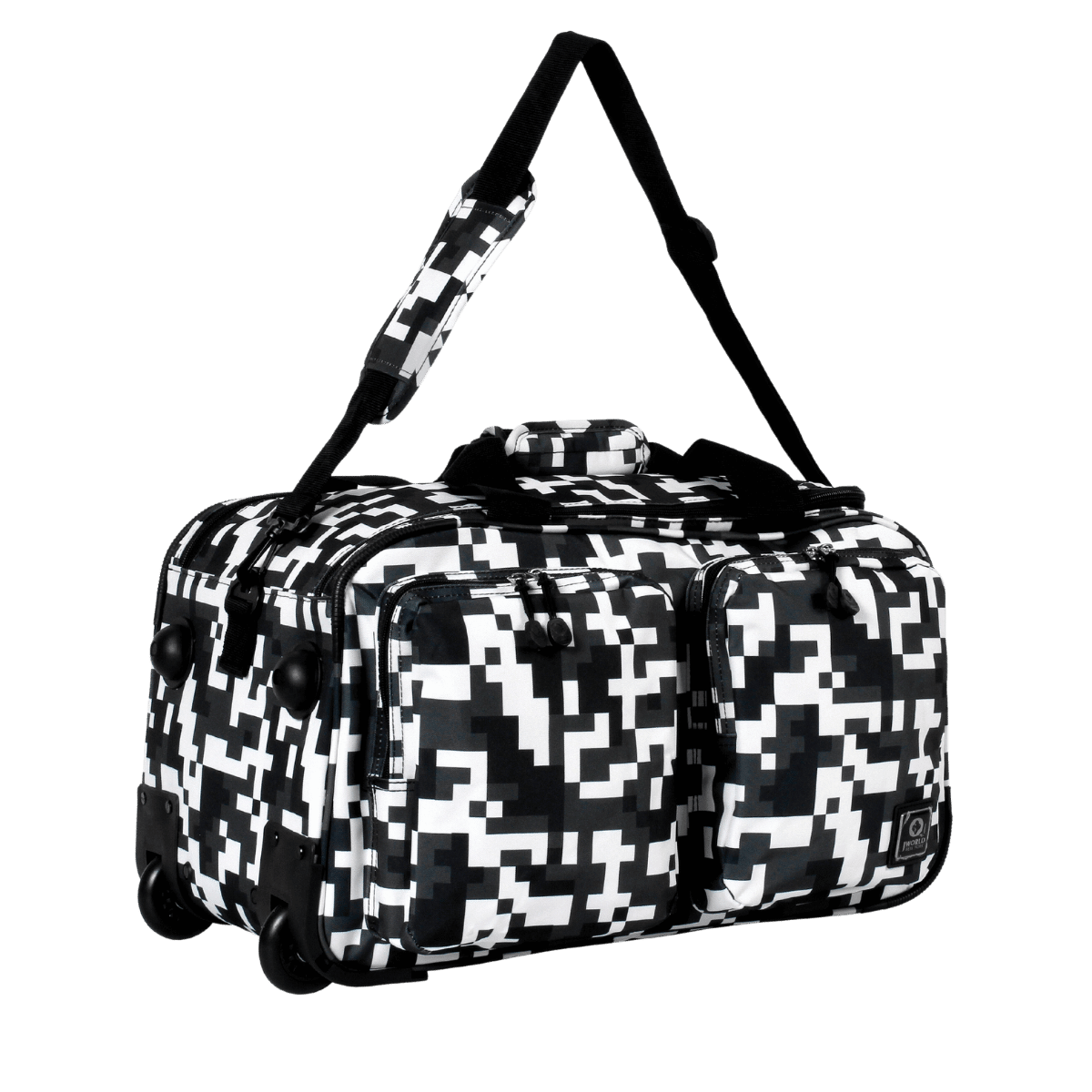 J World Duane Rolling Duffel Bag in Camo — front view 2 # color_Camo