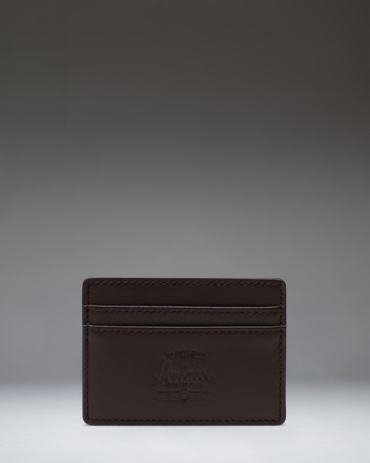 Herschel Charlie Cardholder Vegan Leather Wallet in Brown — front view 2