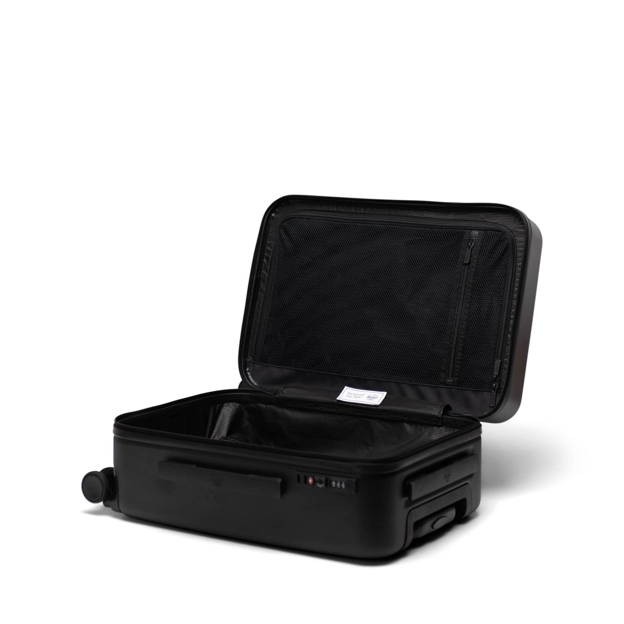 Herschel Heritage Hardshell Large Carry On Luggage 43L in Black — interior view 2 # color_Black