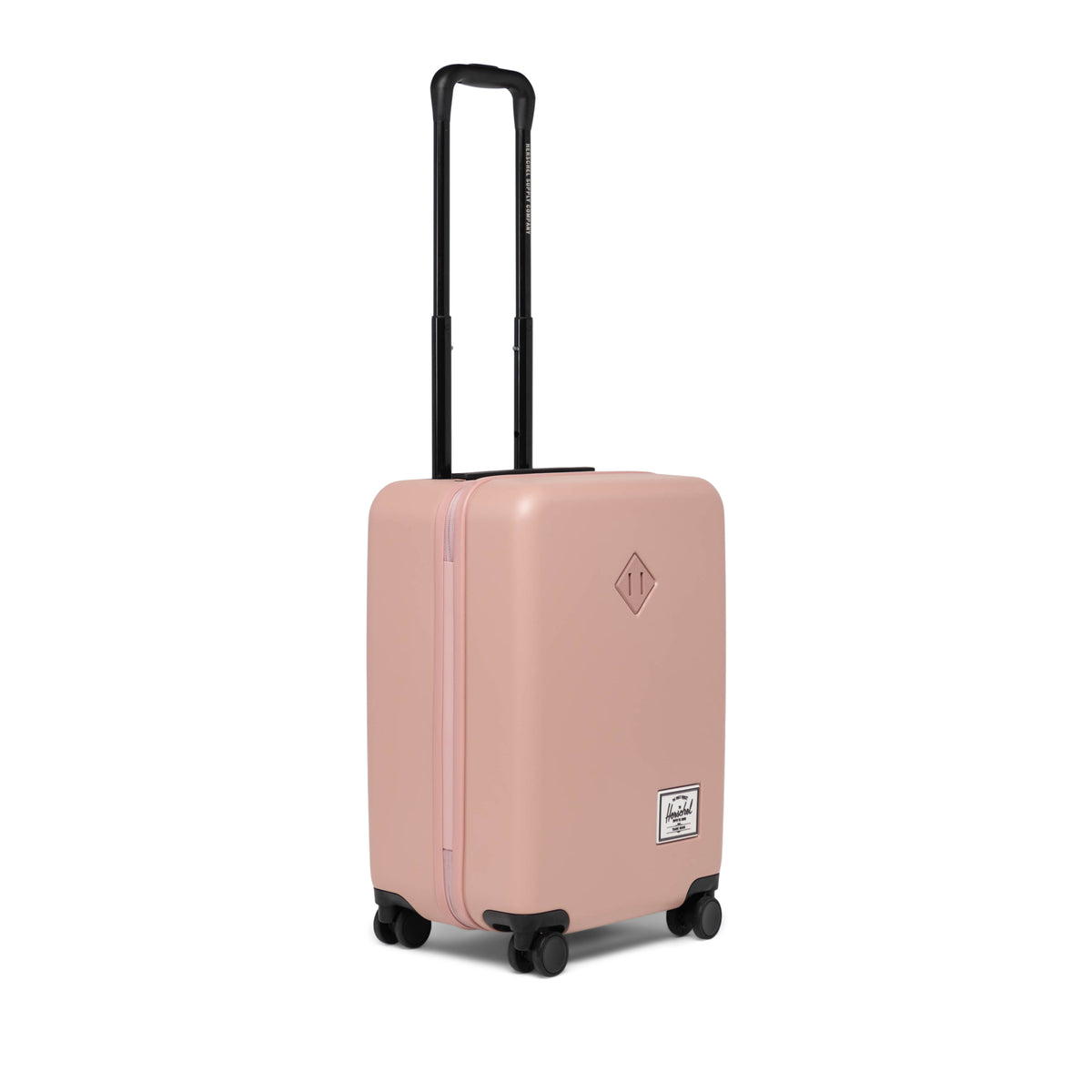 Herschel Heritage Hardshell Large Carry On Luggage 43L in Ash Rose — angle view 4 # color_Ash Rose
