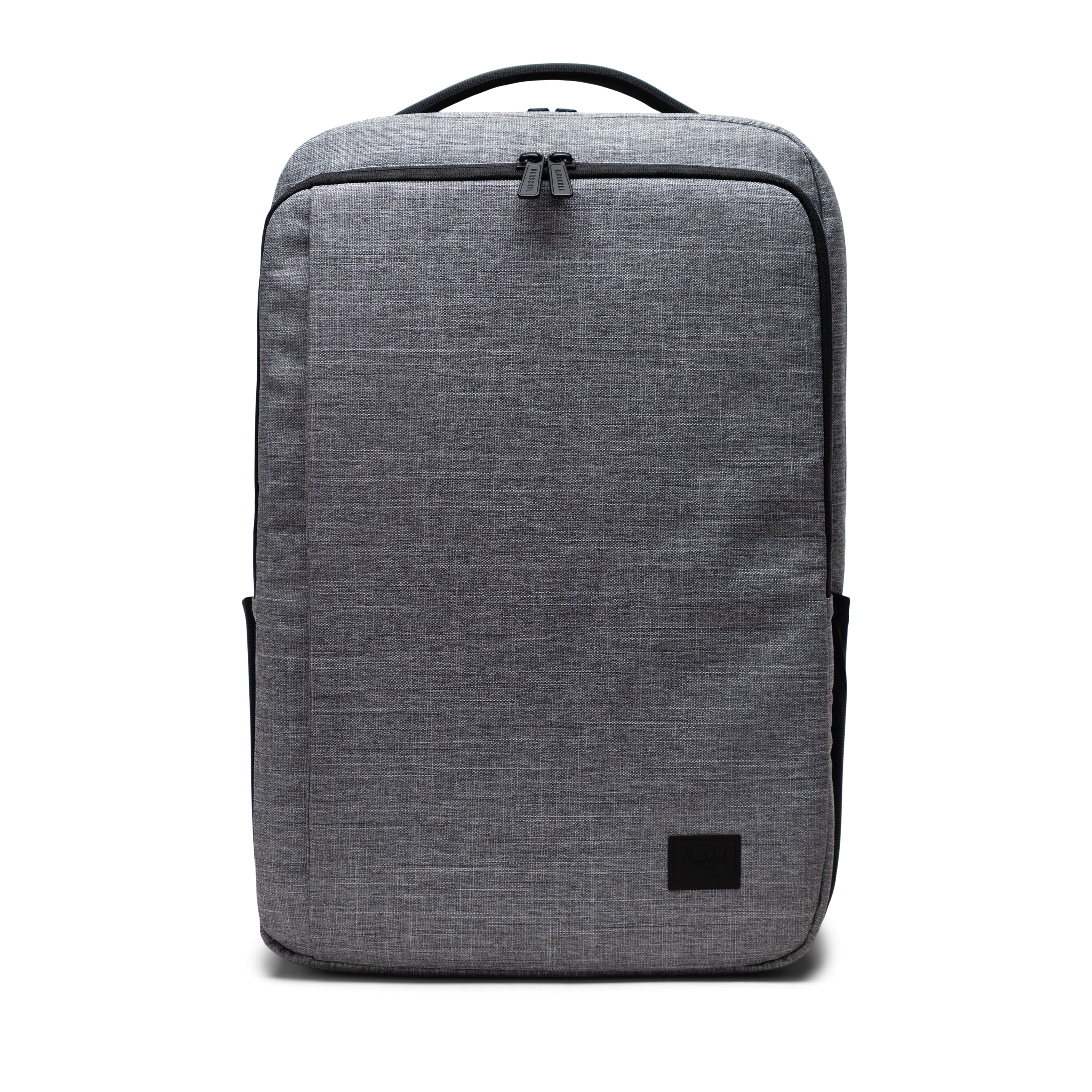 Herschel Kaslo Backpack Tech 30L in Raven Crosshatch — front view