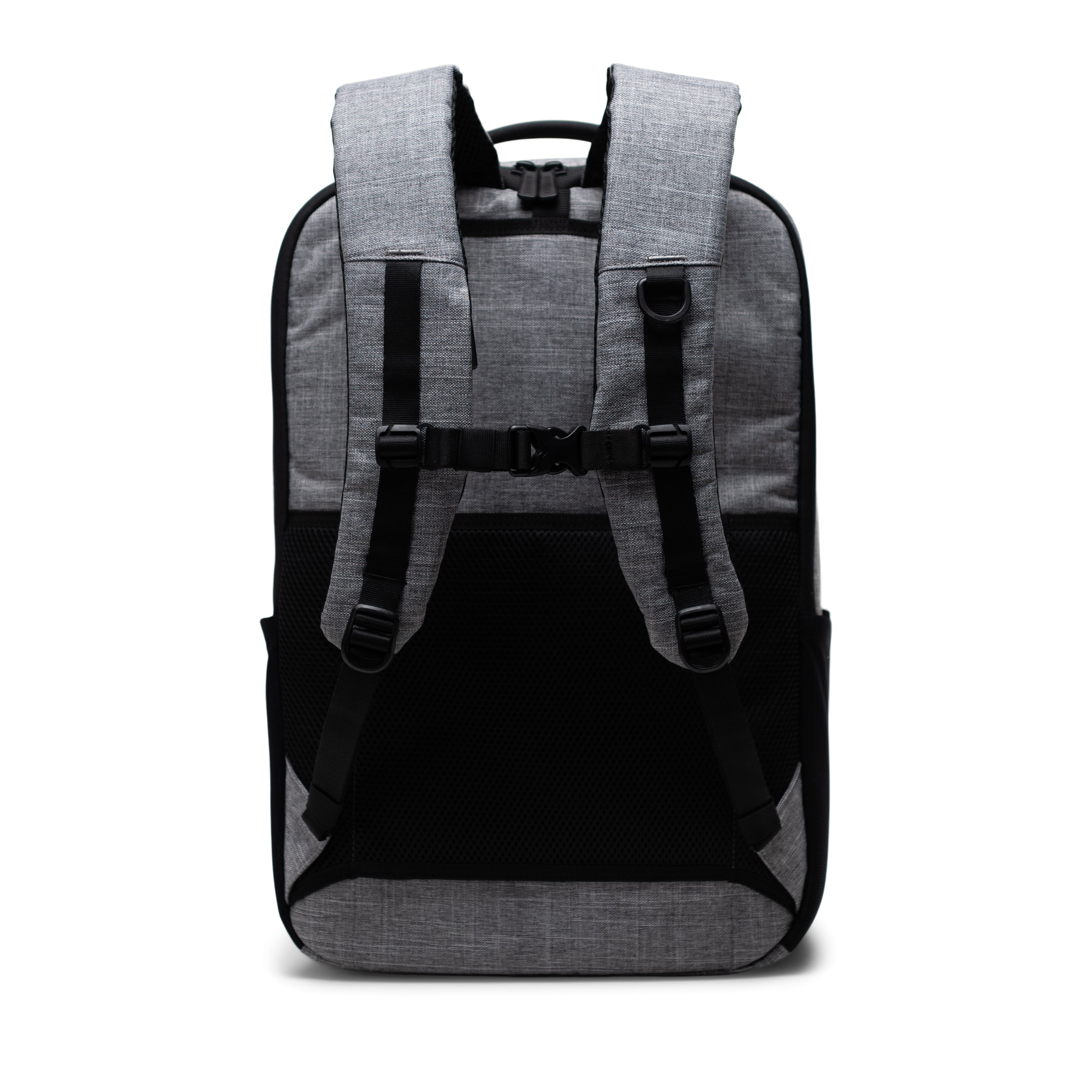 Herschel Kaslo Backpack Tech 30L in Raven Crosshatch — back view