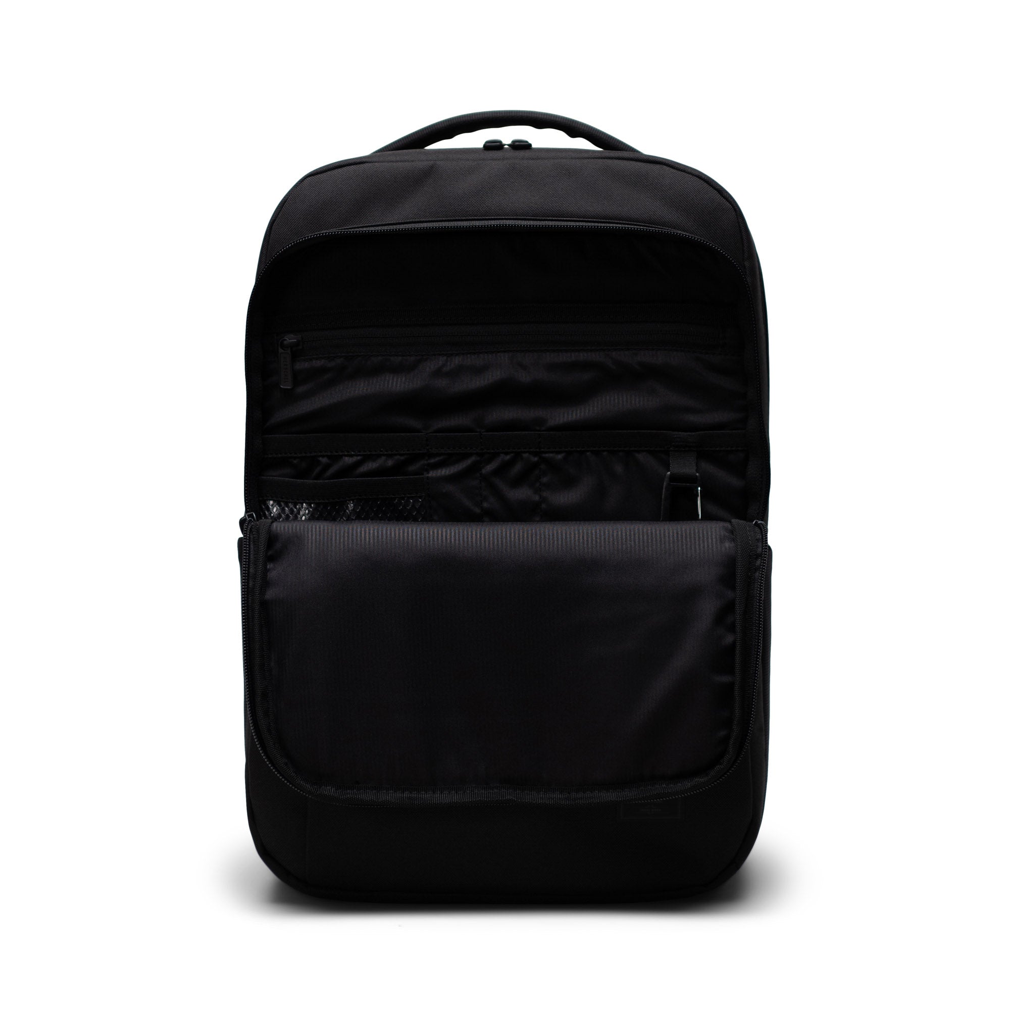 Herschel Kaslo Daypack Tech 20L in Black — interior view