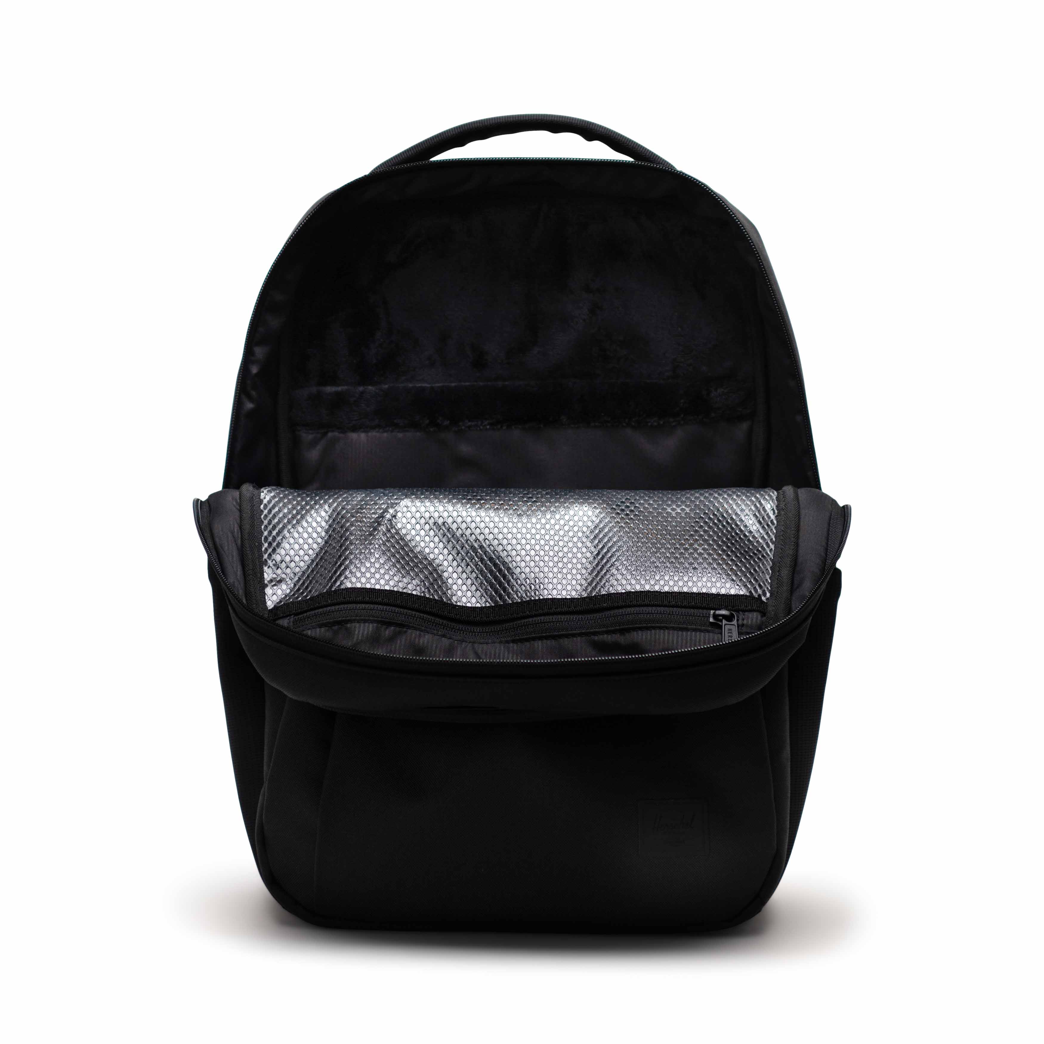 Herschel Kaslo Daypack Tech 20L in Black — interior view 4