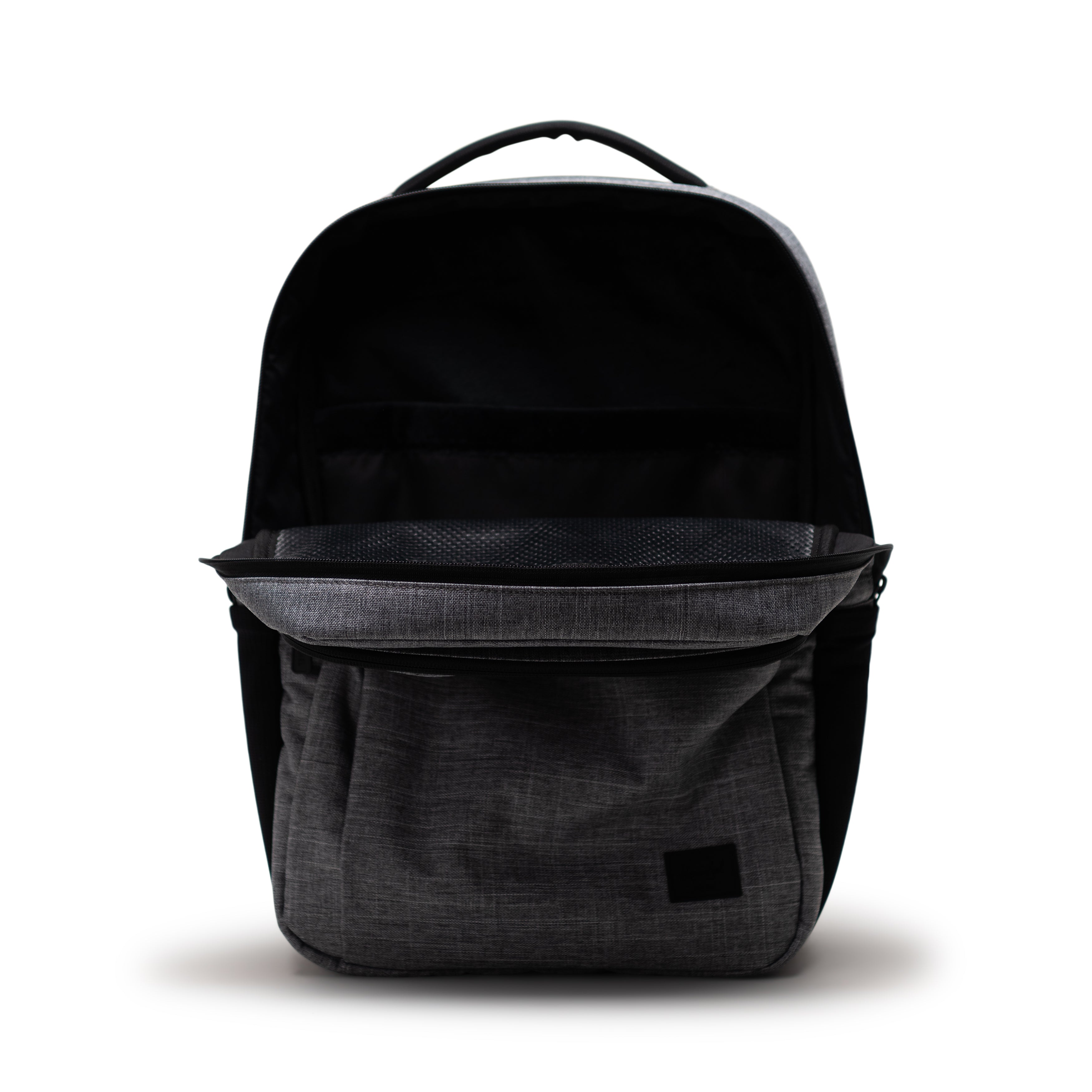 Herschel Kaslo Daypack Tech 20L in Raven Crosshatch — interior view 2