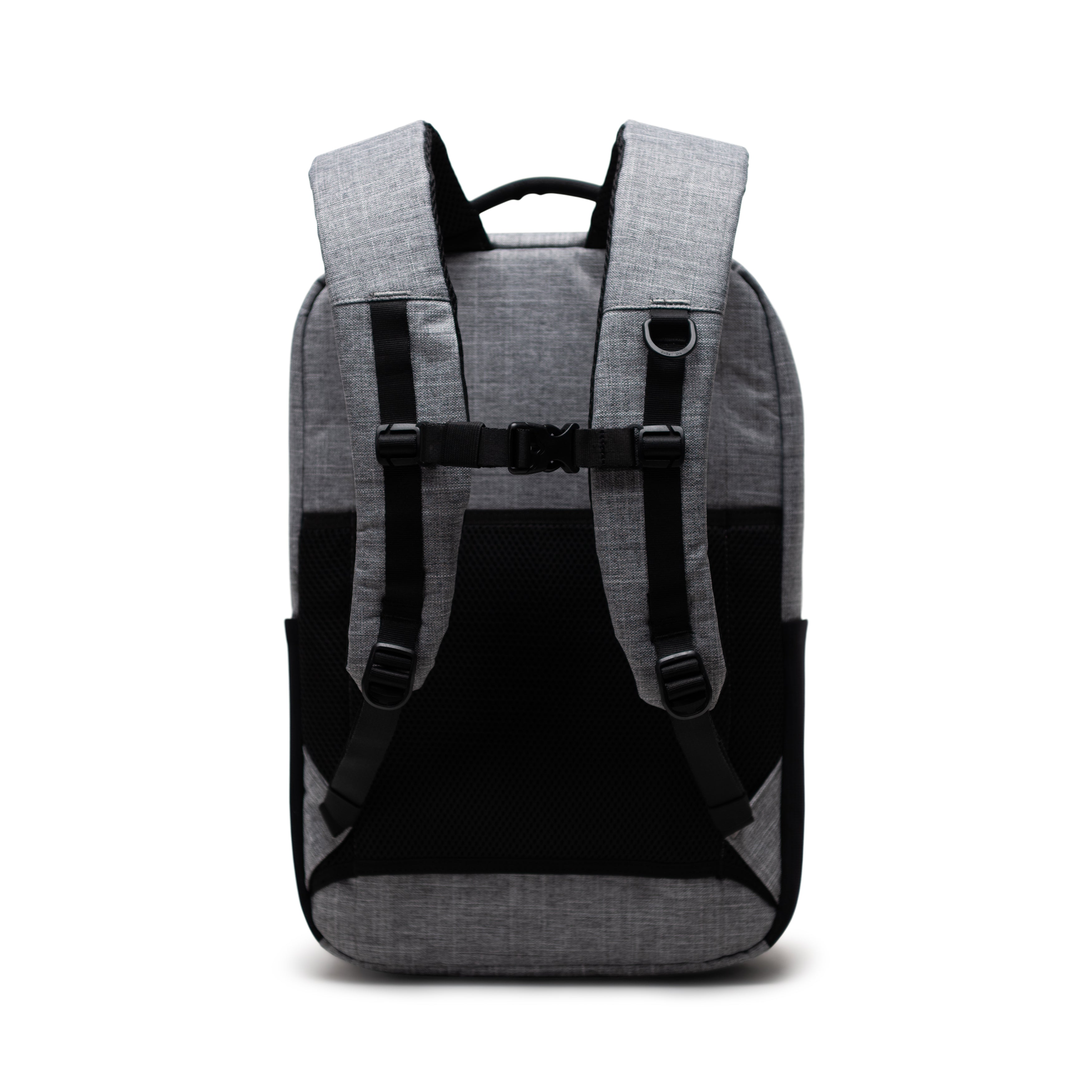 Herschel Kaslo Daypack Tech 20L in Raven Crosshatch — back view