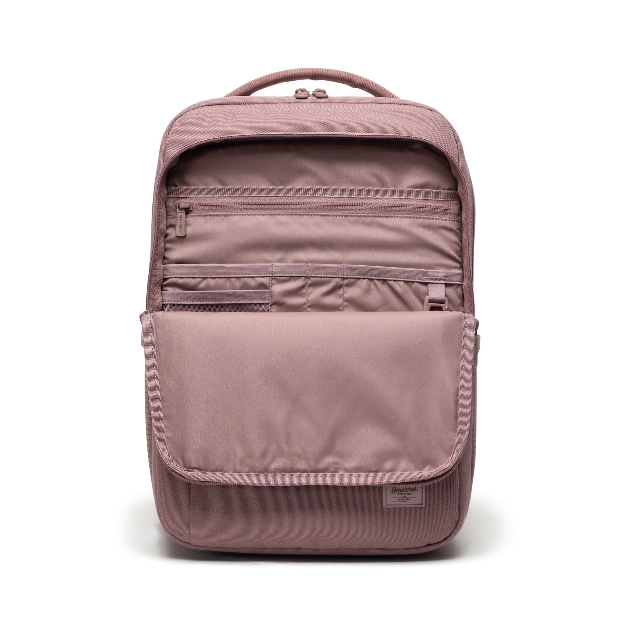 Herschel Kaslo Daypack Tech 20L in Ash Rose Tonal — interior view