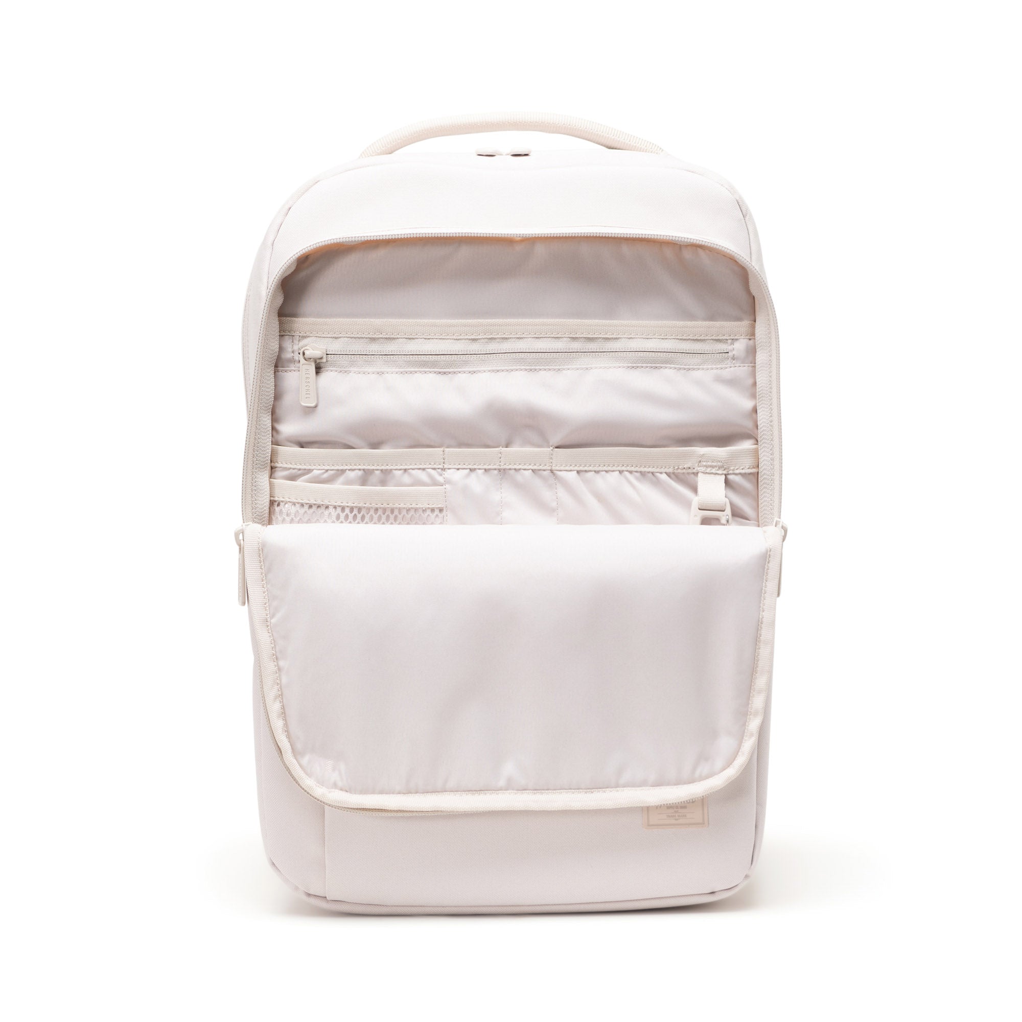 Herschel Kaslo Daypack Tech 20L in Moonbeam Tonal — interior view
