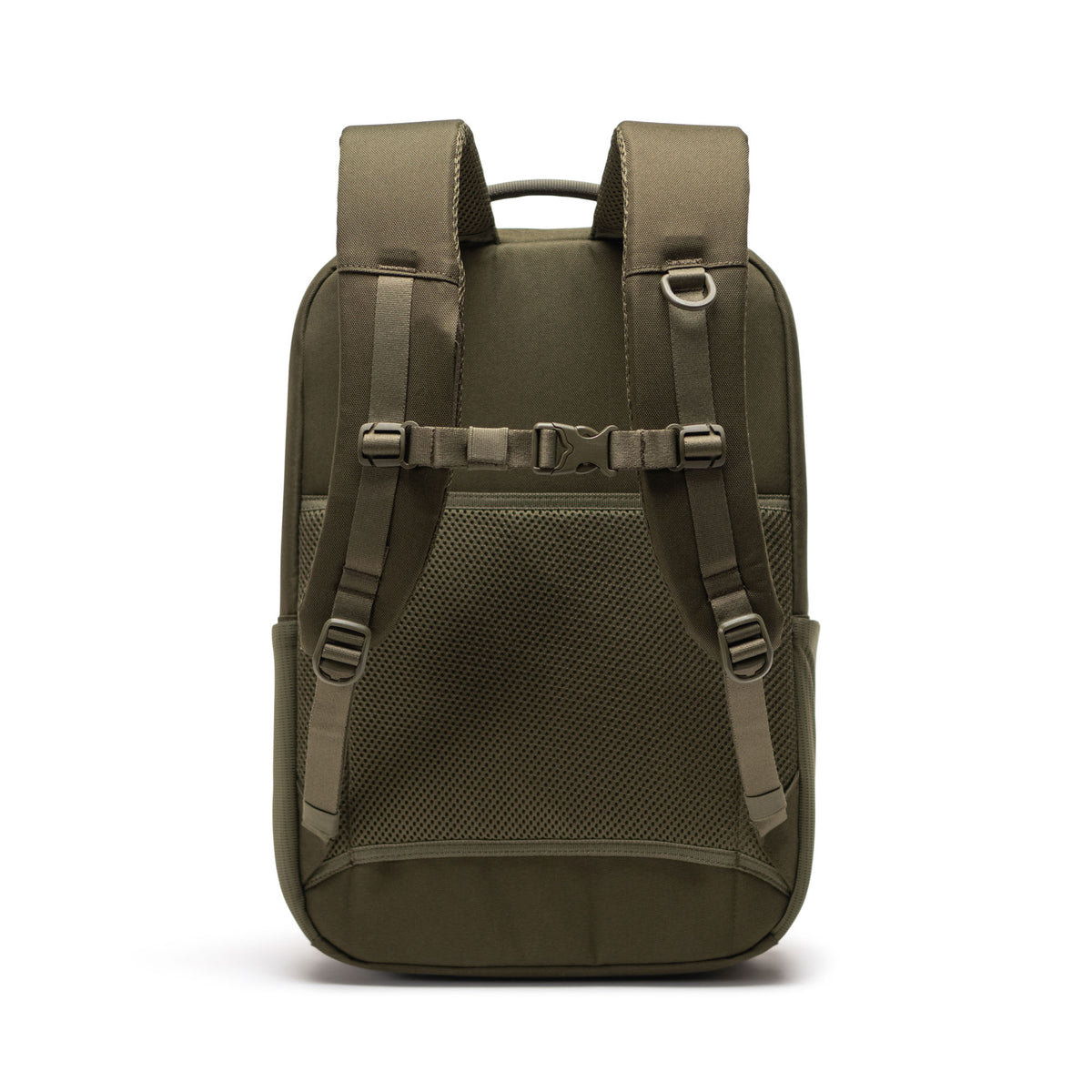 Herschel Kaslo Daypack Tech 20L in Ivy Green Tonal — back view # color_Ivy Green Tonal