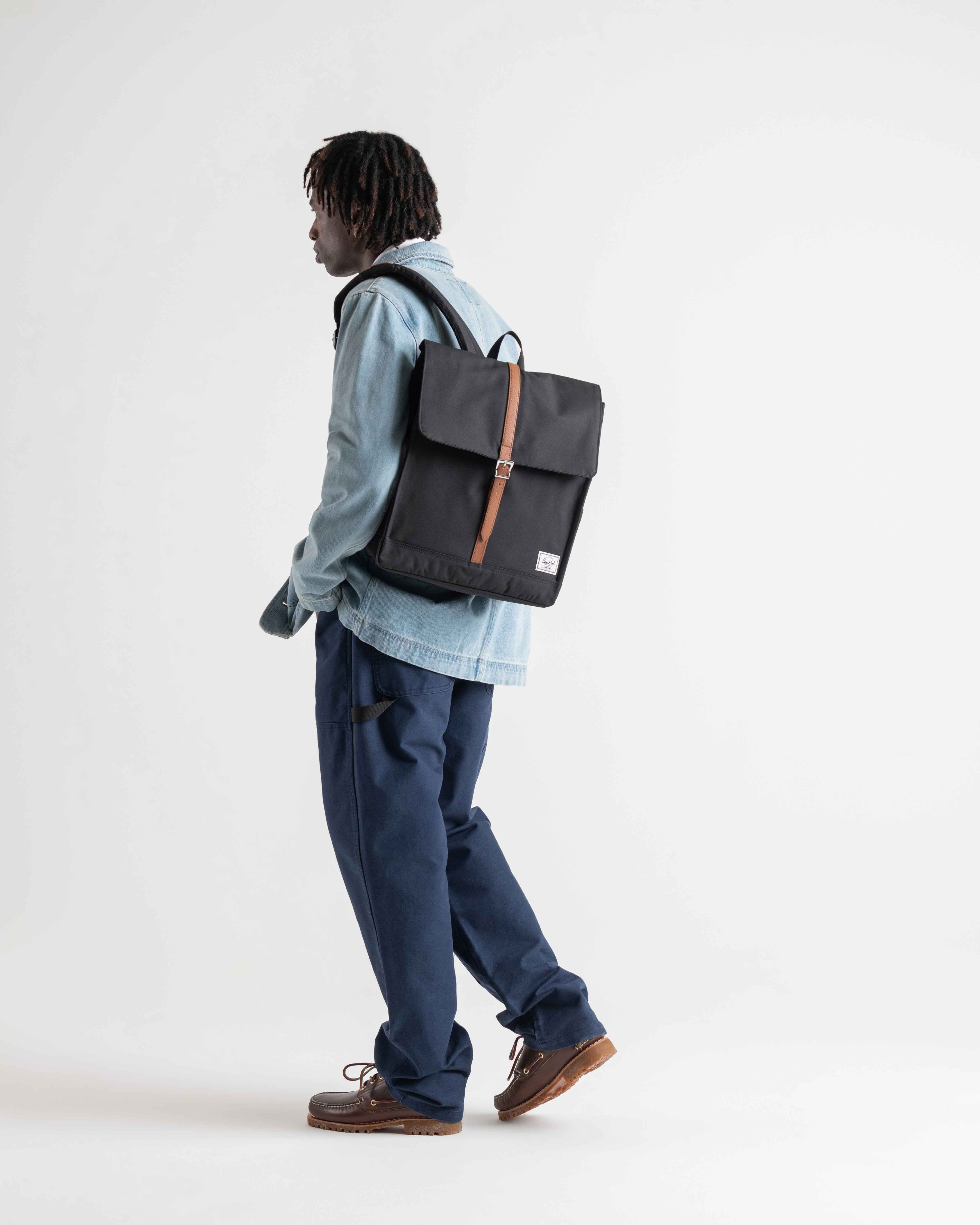 Herschel City Backpack 16L in Black — lifestyle