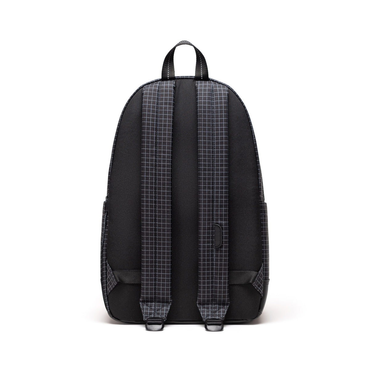 Herschel Heritage Backpack 24L in Grid Black/Black — back view # color_Grid Black/Black