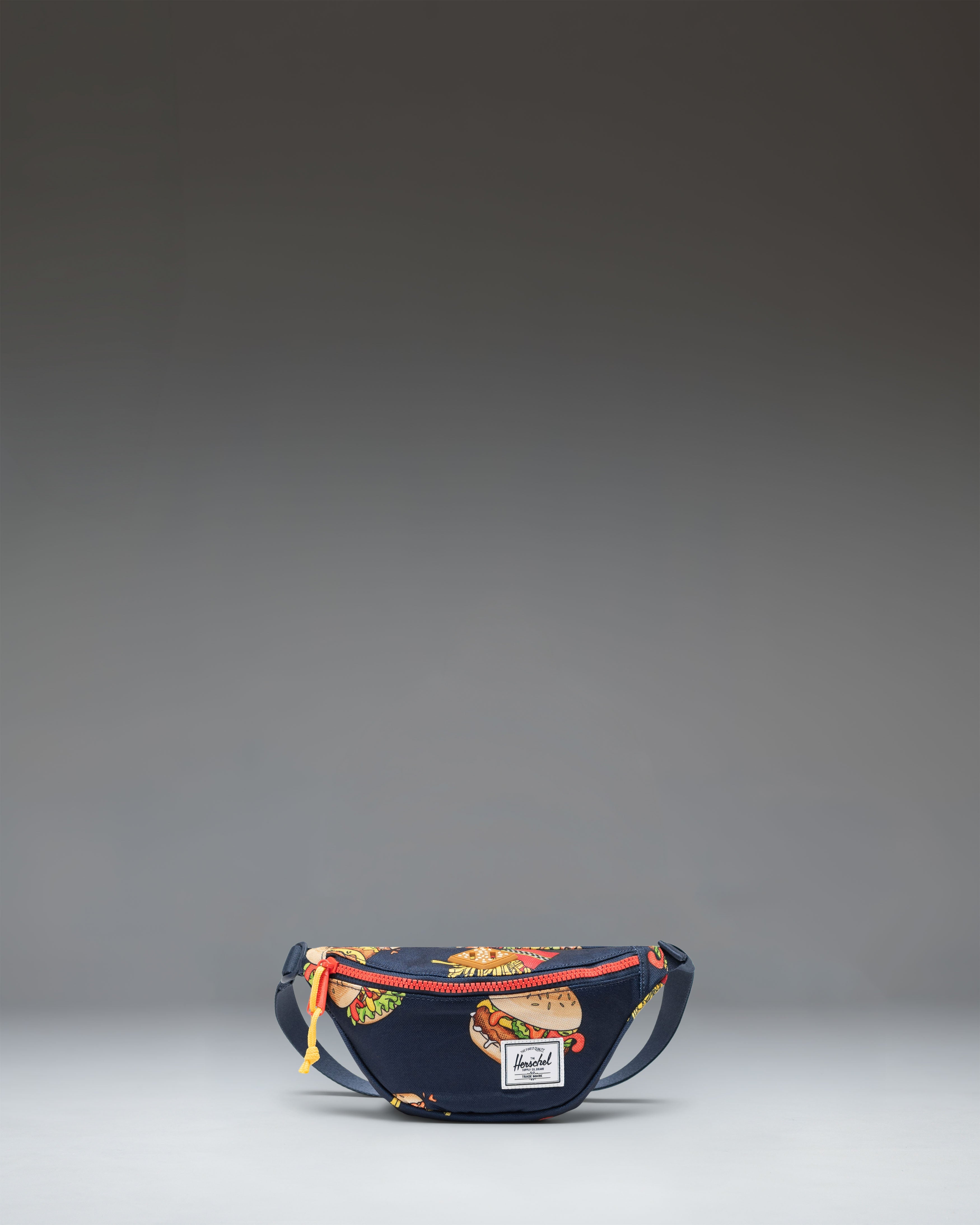 Herschel Heritage Hip Pack Little Herschel 1L in Burgers and Fries — front view
