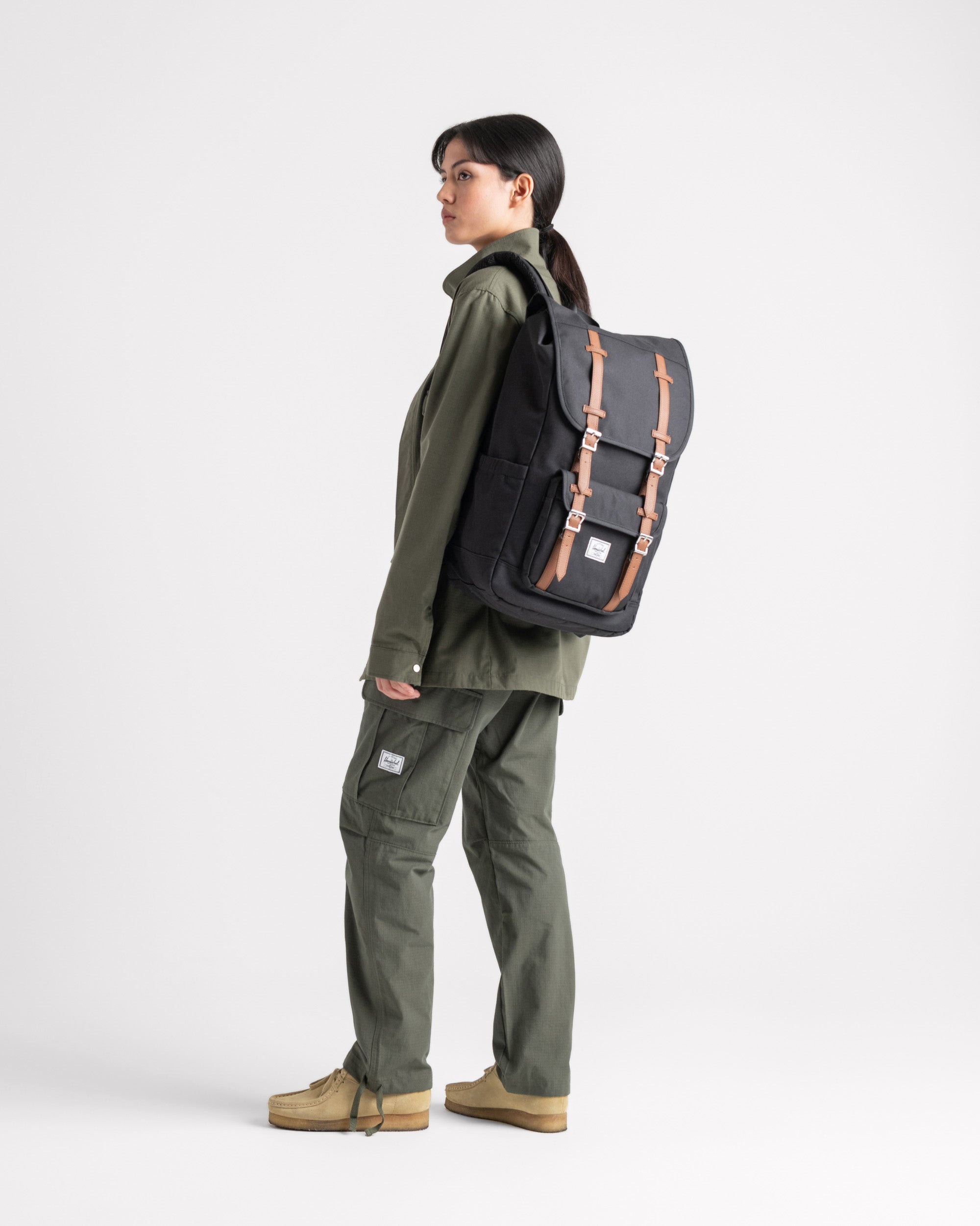 Herschel Little America Backpack 30L in Black — lifestyle 2 # color_Black