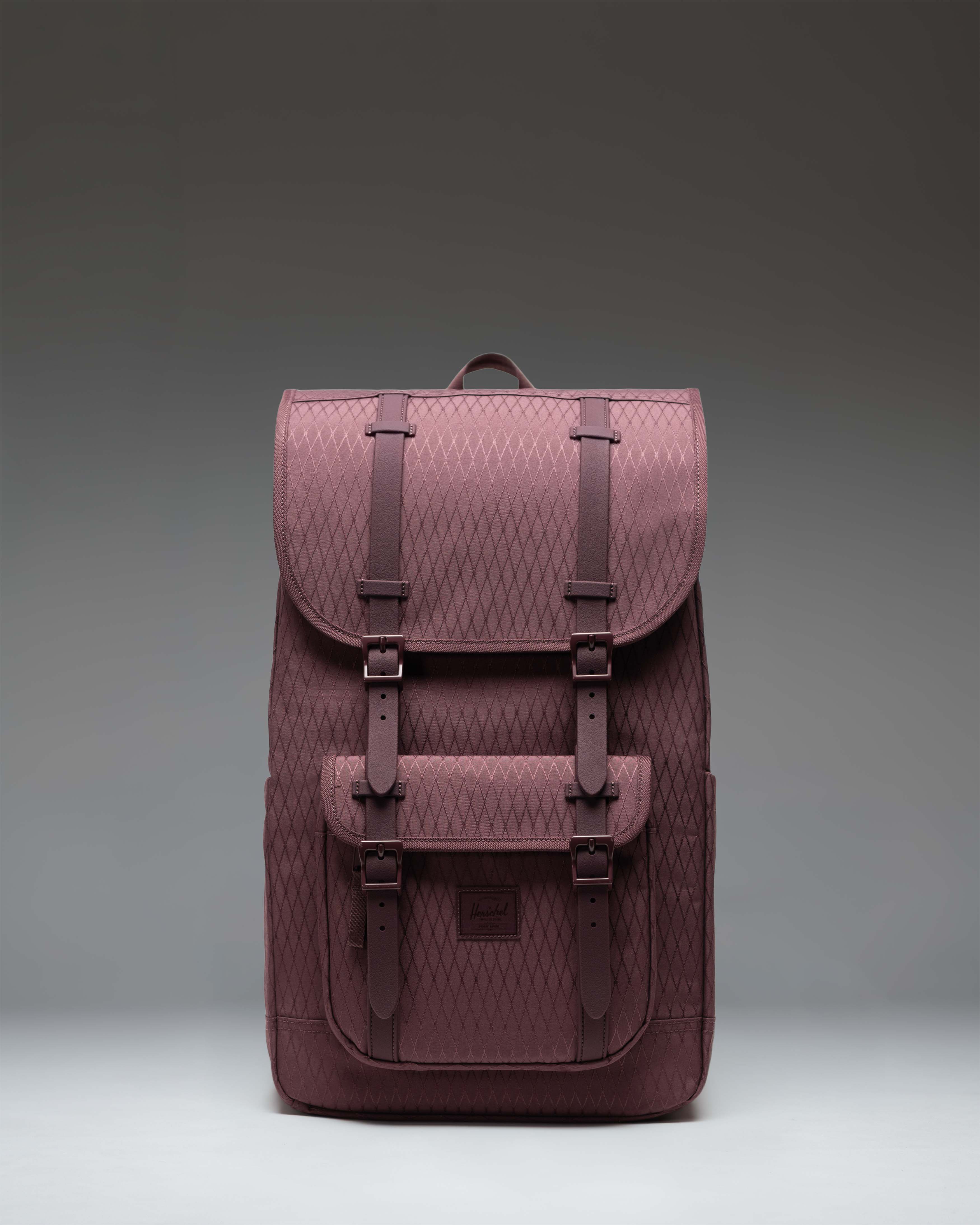 Herschel Little America Backpack 30L in Huckleberry Diamond — front view # color_Huckleberry Diamond