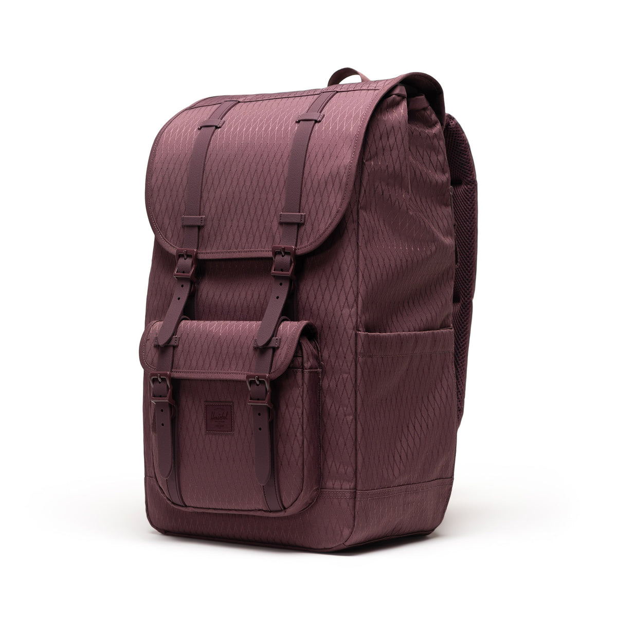 Herschel Little America Backpack 30L in Huckleberry Diamond — angle view 2 # color_Huckleberry Diamond