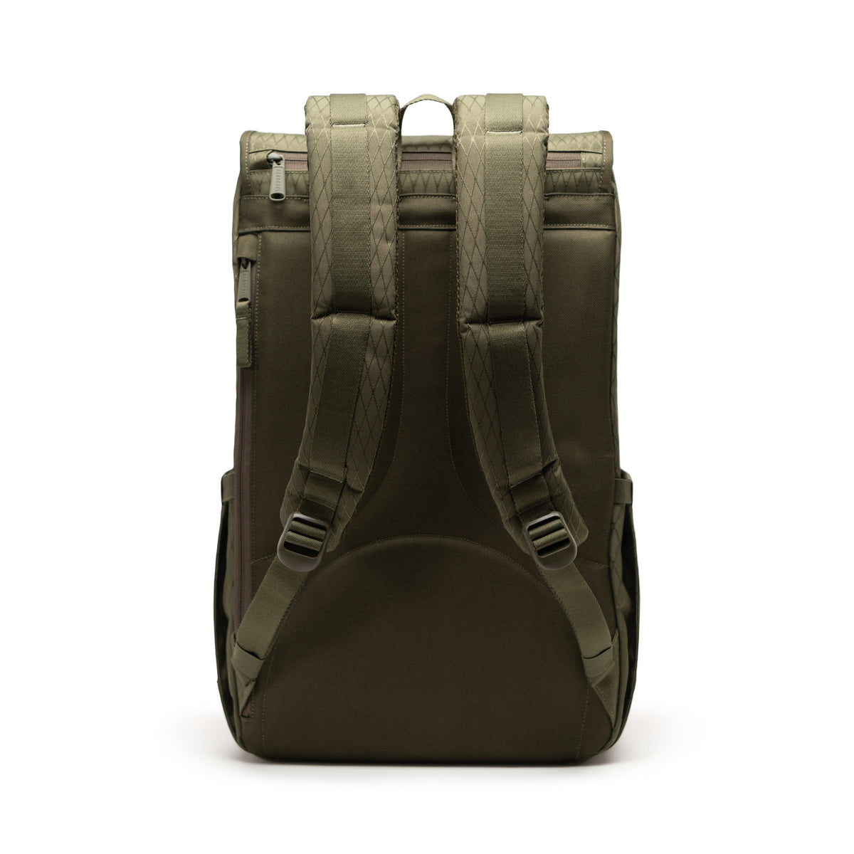 Herschel Little America Backpack 30L in Ivy Green Diamond — back view # color_Ivy Green Diamond