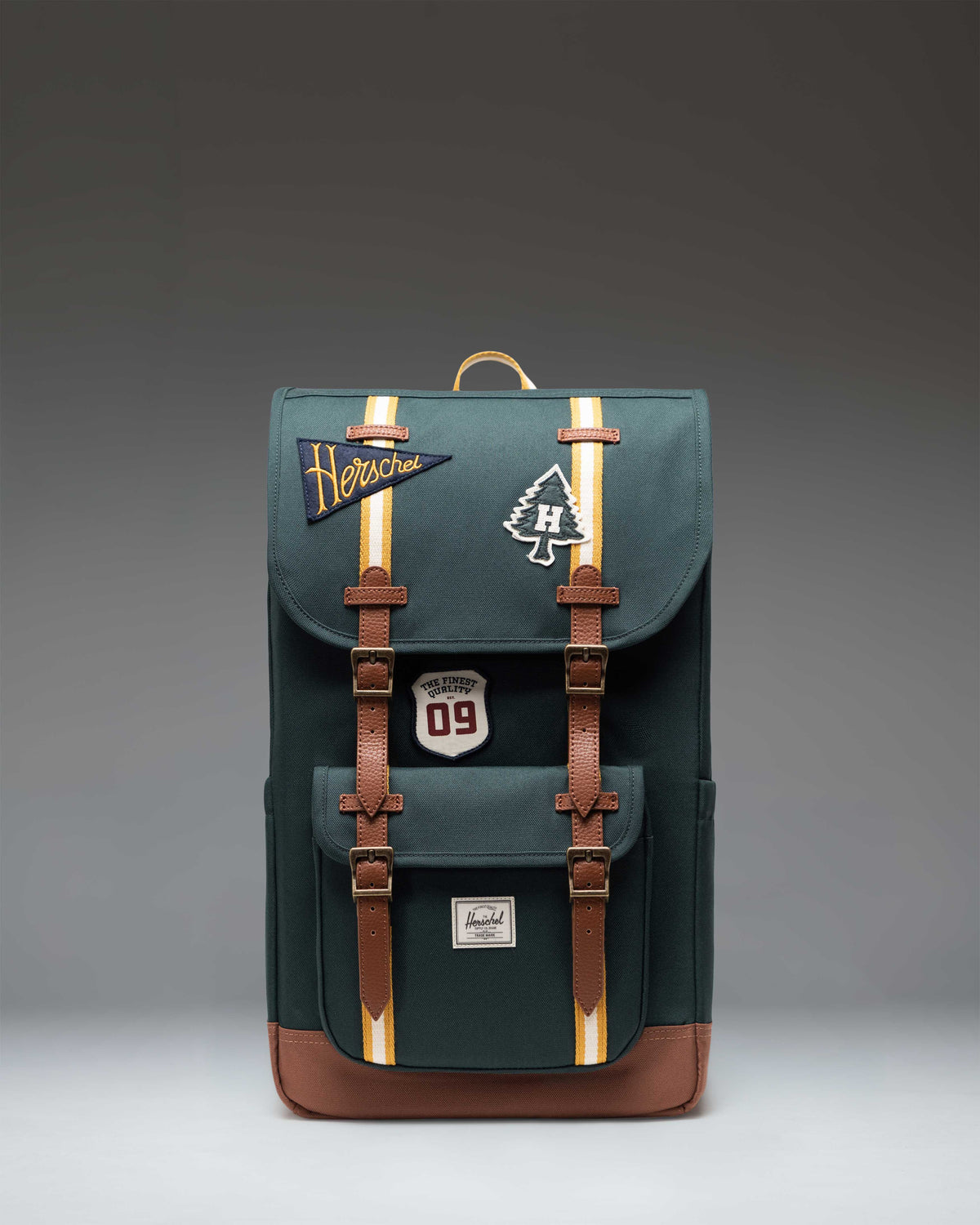Herschel Little America Backpack 30L in Patches Green Gables — front view # color_Patches Green Gables
