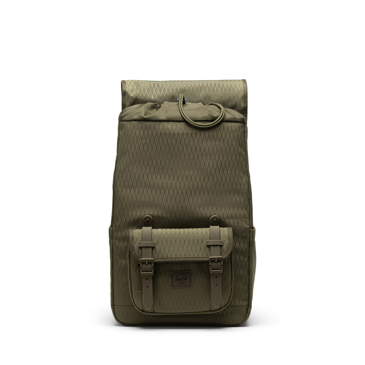 Herschel Little America Mid Backpack 21L in Ivy Green Diamond — angle view 2 # color_Ivy Green Diamond