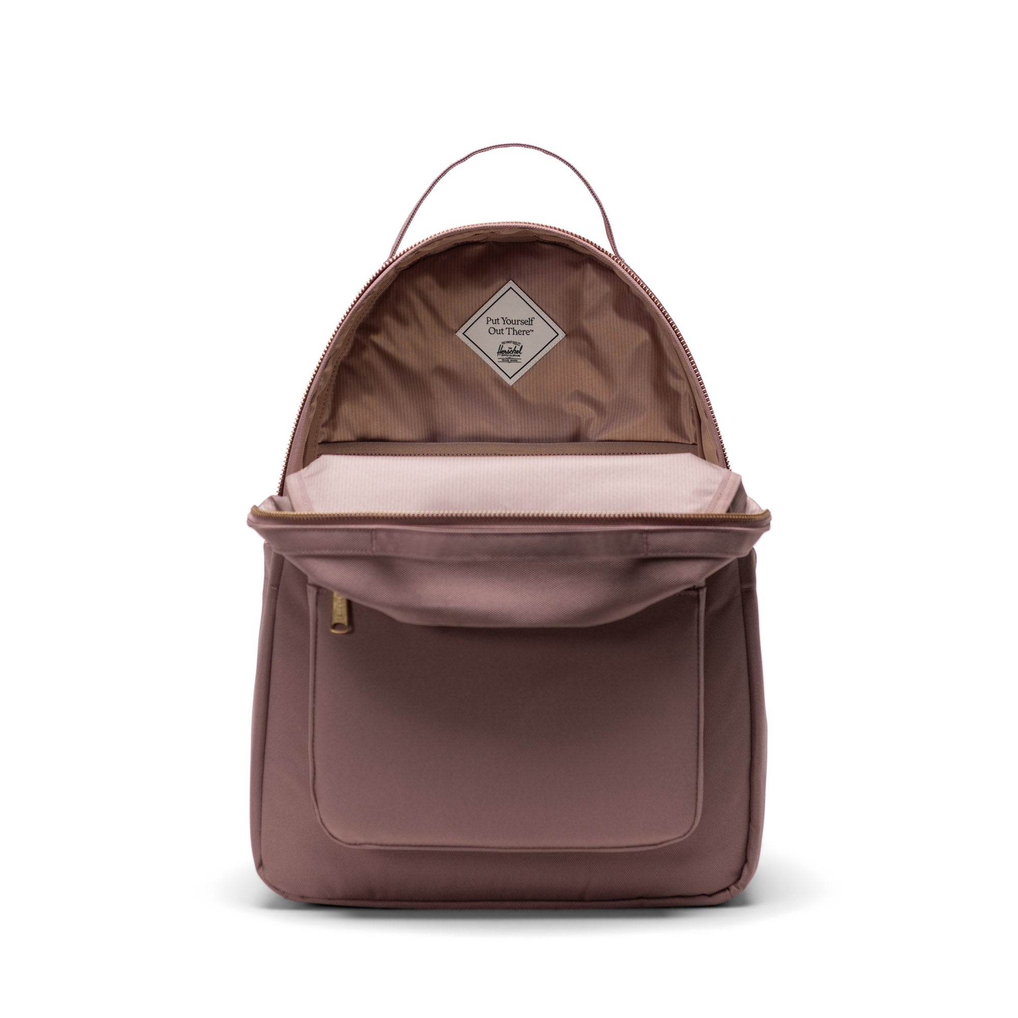 Herschel Nova Backpack 18L in Ash Rose — interior view 2 # color_Ash Rose