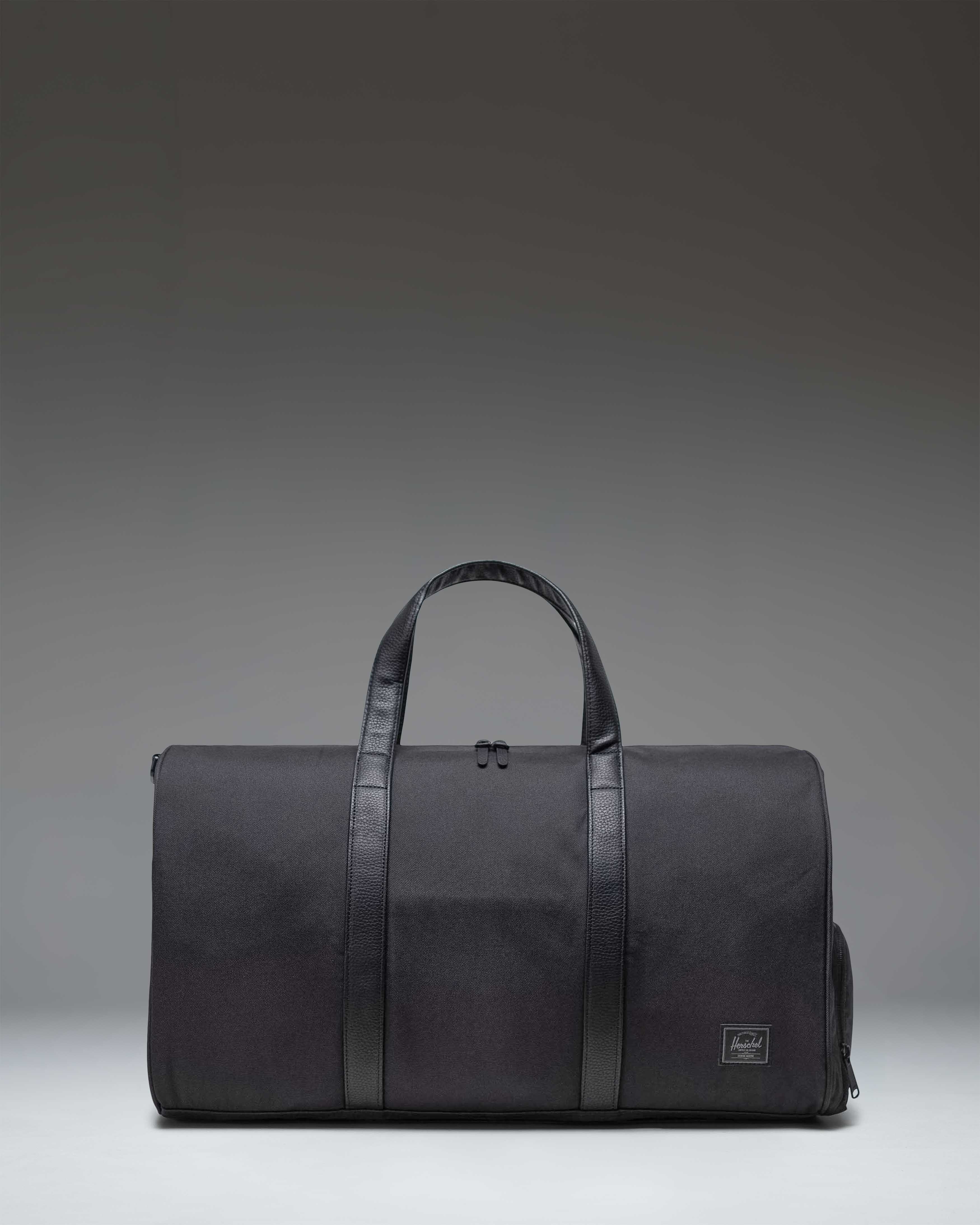 Herschel Novel Duffle 43L in Black Tonal — front view # color_Black Tonal