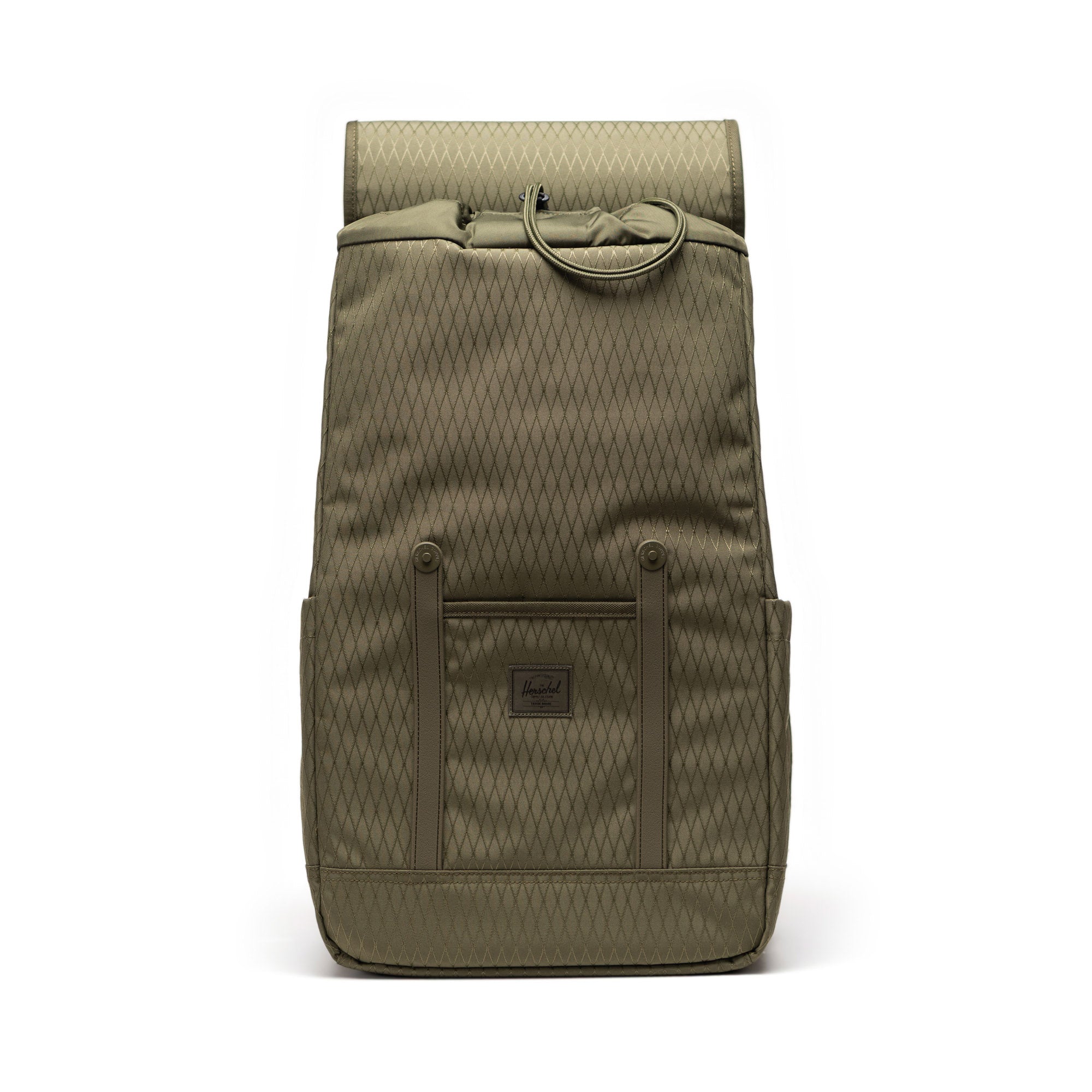 Herschel Retreat Backpack 23L in Ivy Green Diamond — interior view # color_Ivy Green Diamond