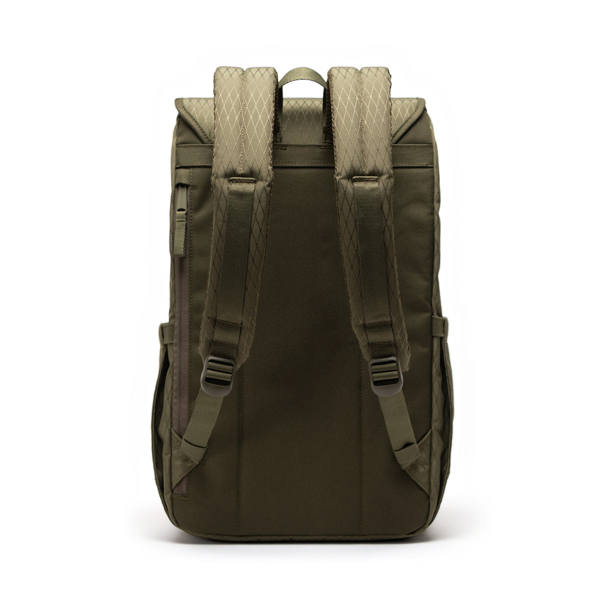 Herschel Retreat Backpack 23L in Ivy Green Diamond — back view # color_Ivy Green Diamond