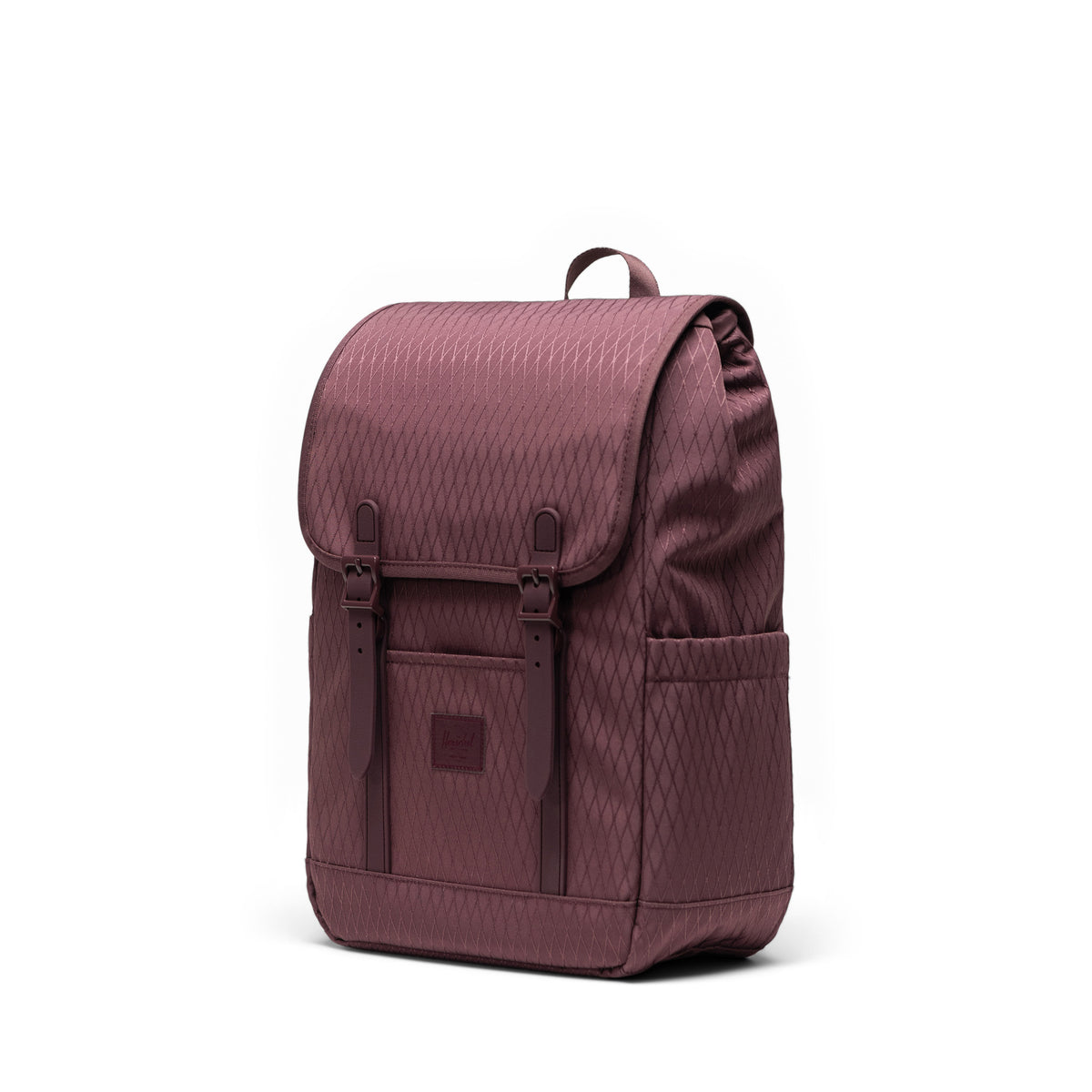 Herschel Retreat Backpack Small 17L in Huckleberry Diamond — angle view 3 # color_Huckleberry Diamond