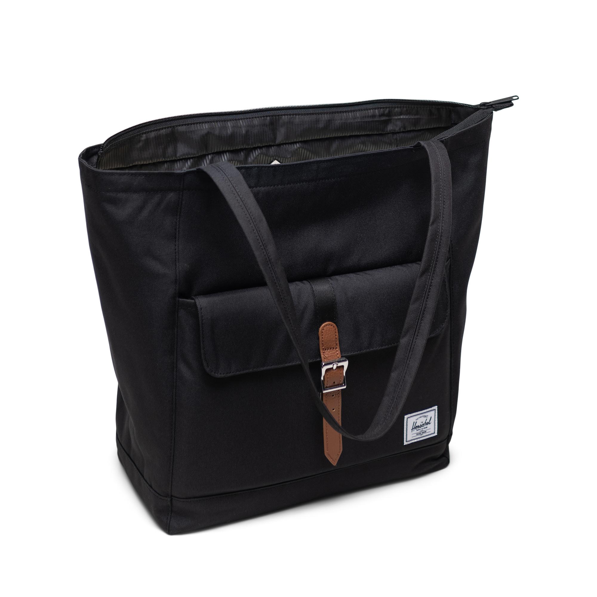 Herschel Retreat Tote 20L in Black — interior view
