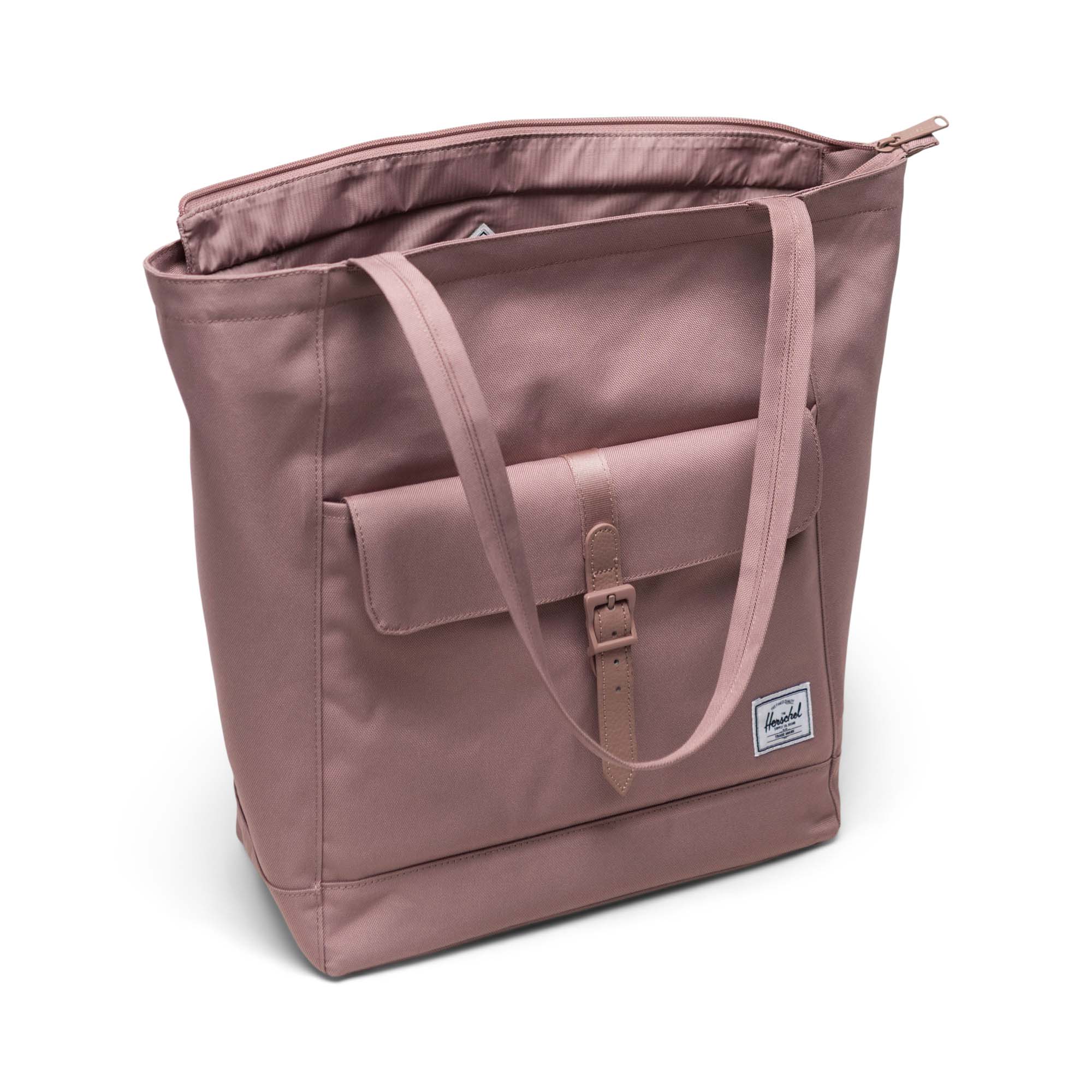 Herschel Retreat Tote 20L in Ash Rose — interior view