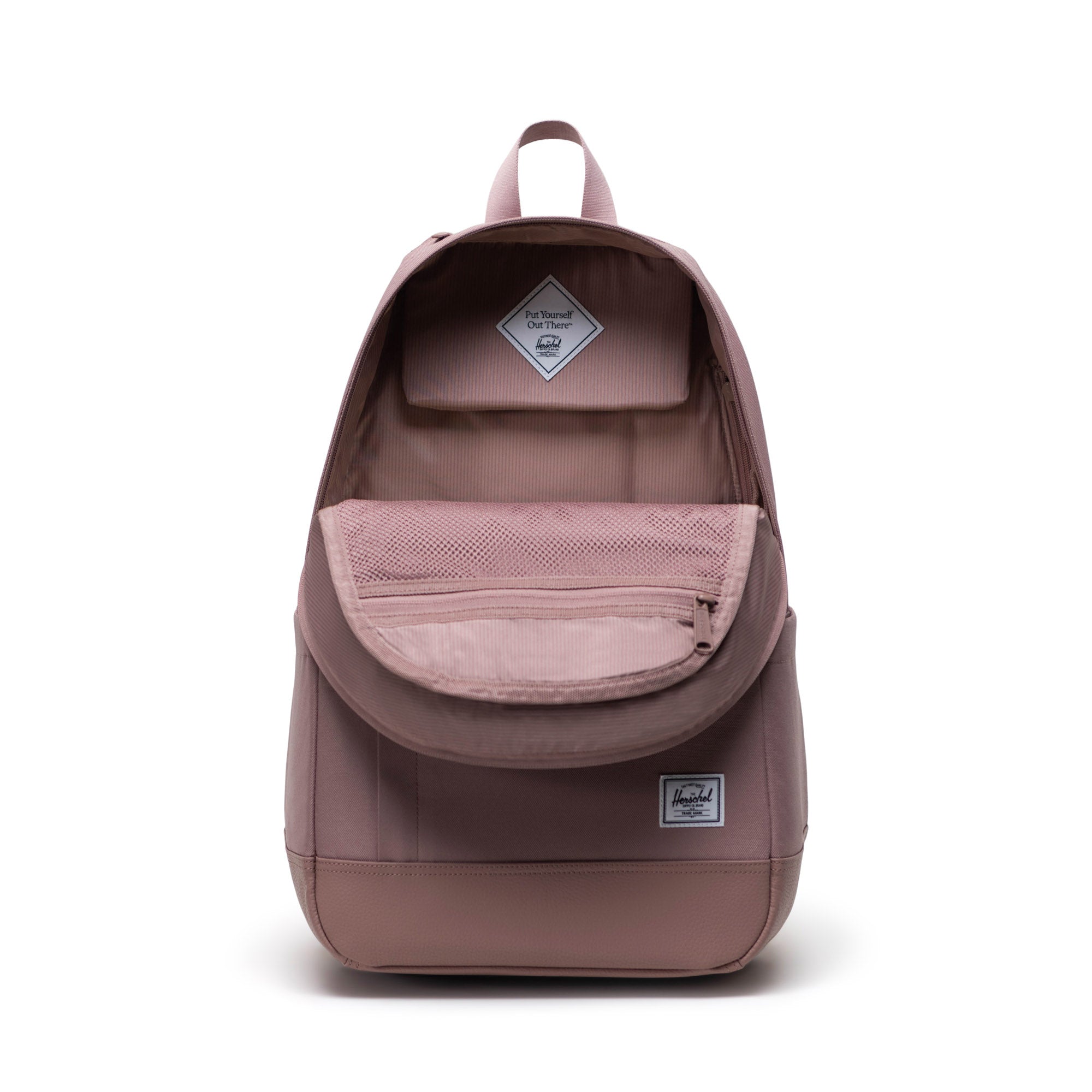 Herschel Seymour Backpack 26L in Ash Rose — interior view 2 # color_Ash Rose