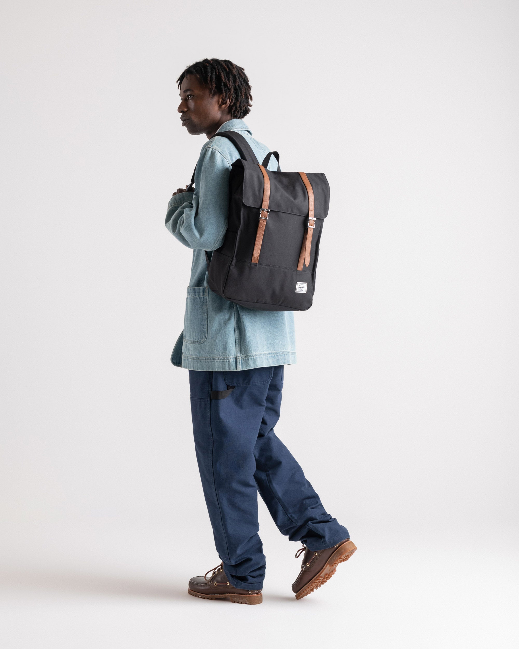 Herschel Survey Backpack 20L in Black — lifestyle