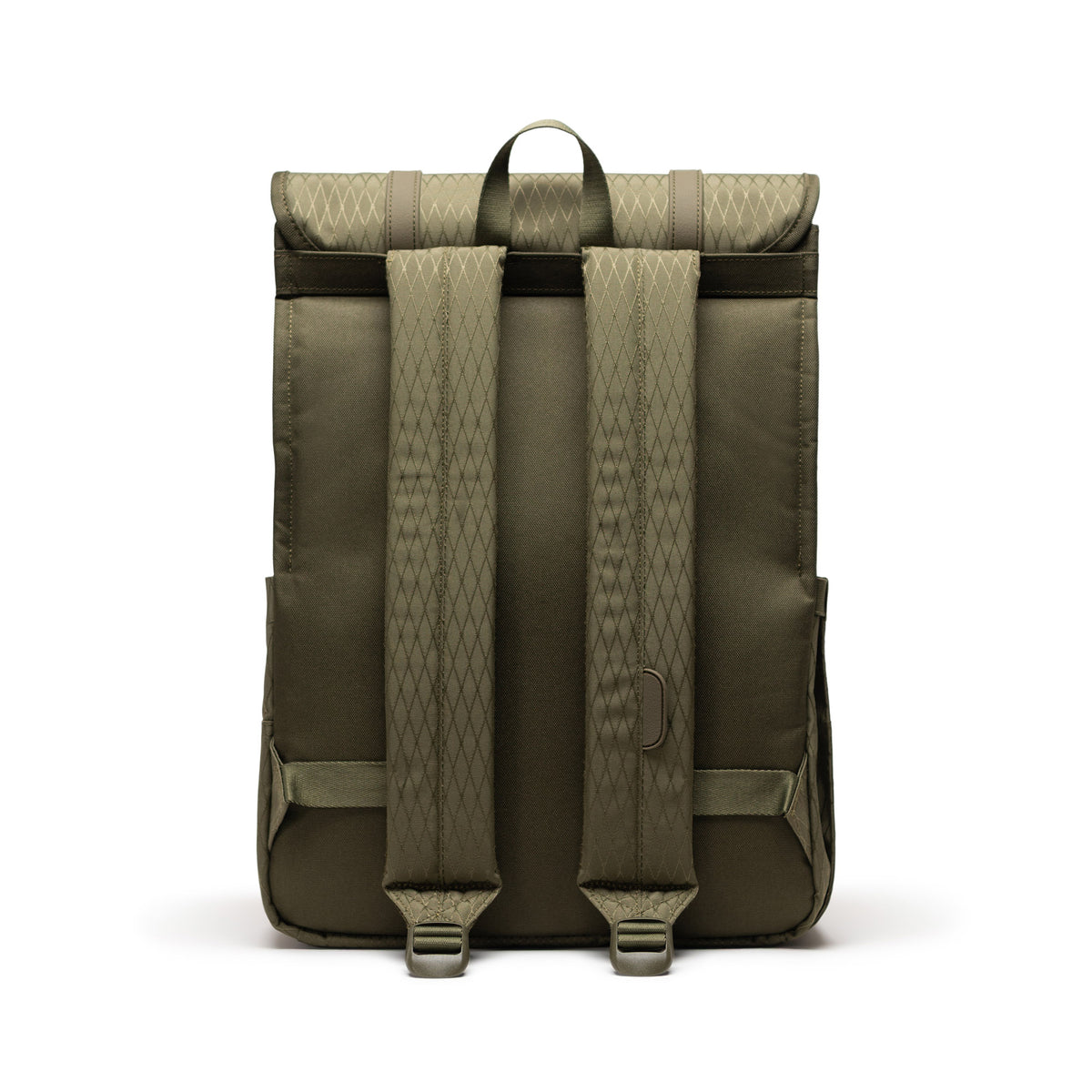Herschel Survey Backpack 20L in Ivy Green Diamond — back view # color_Ivy Green Diamond