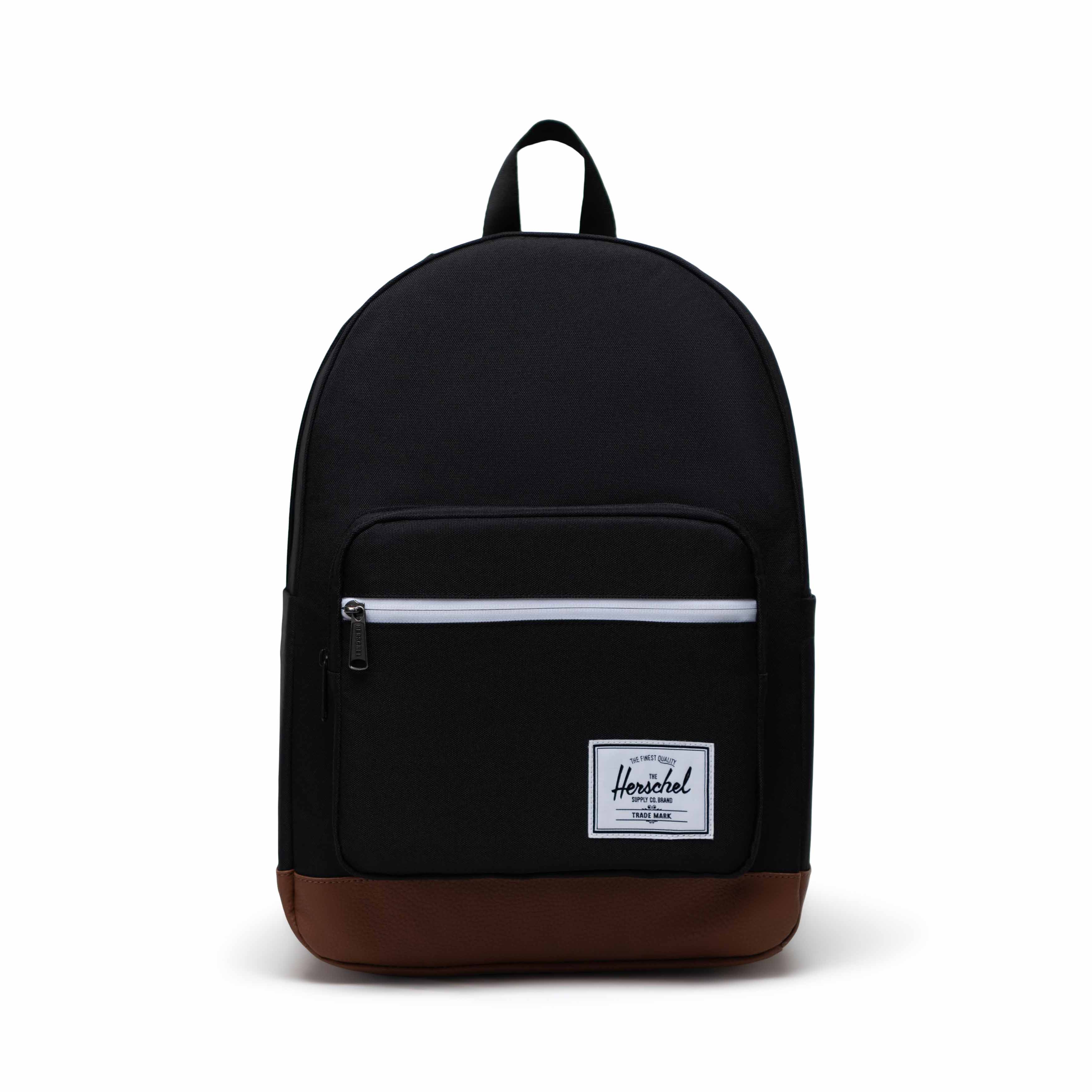 Herschel Pop Quiz Backpack 25L in Black/Tan — front view