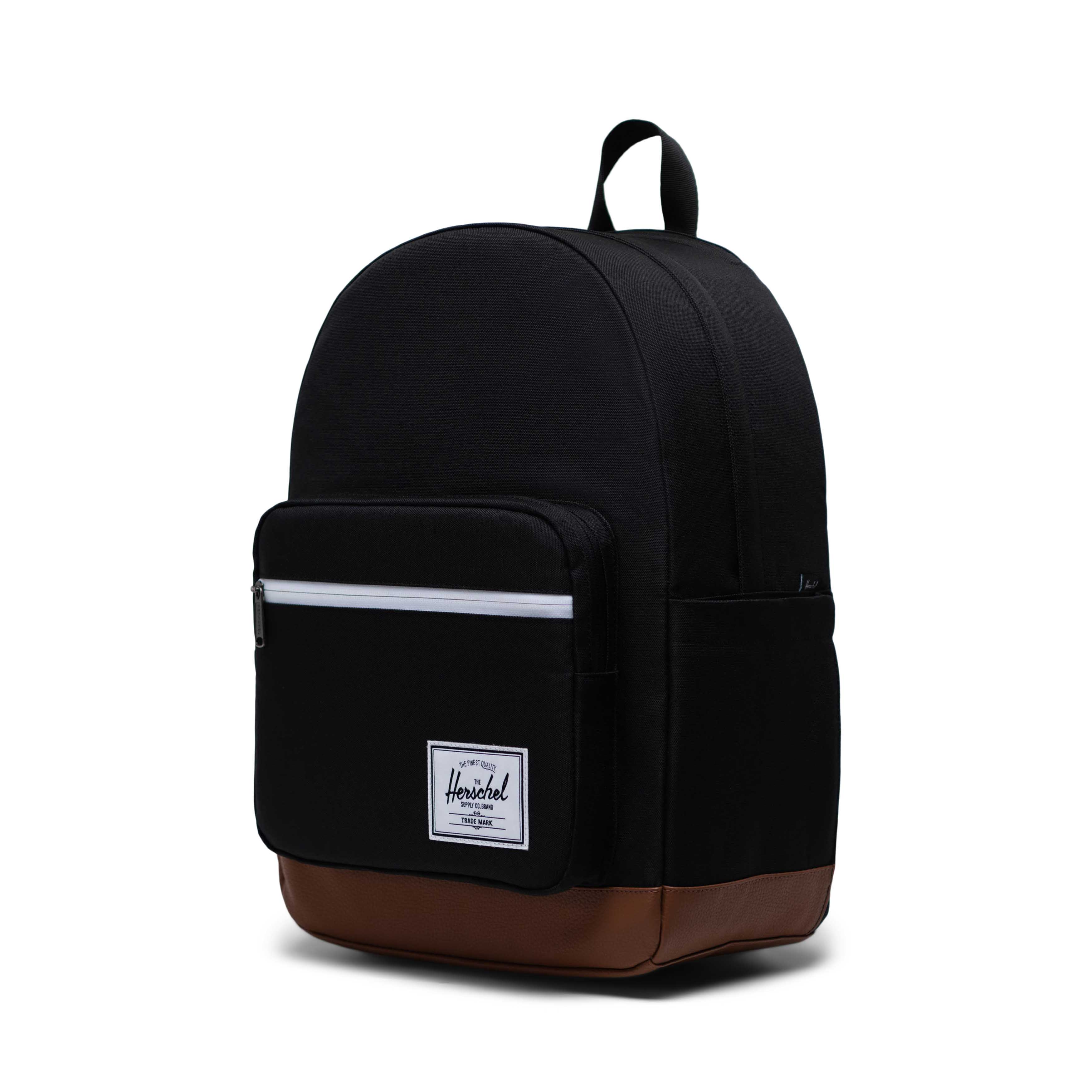 Herschel Pop Quiz Backpack 25L in Black/Tan — angle view 2