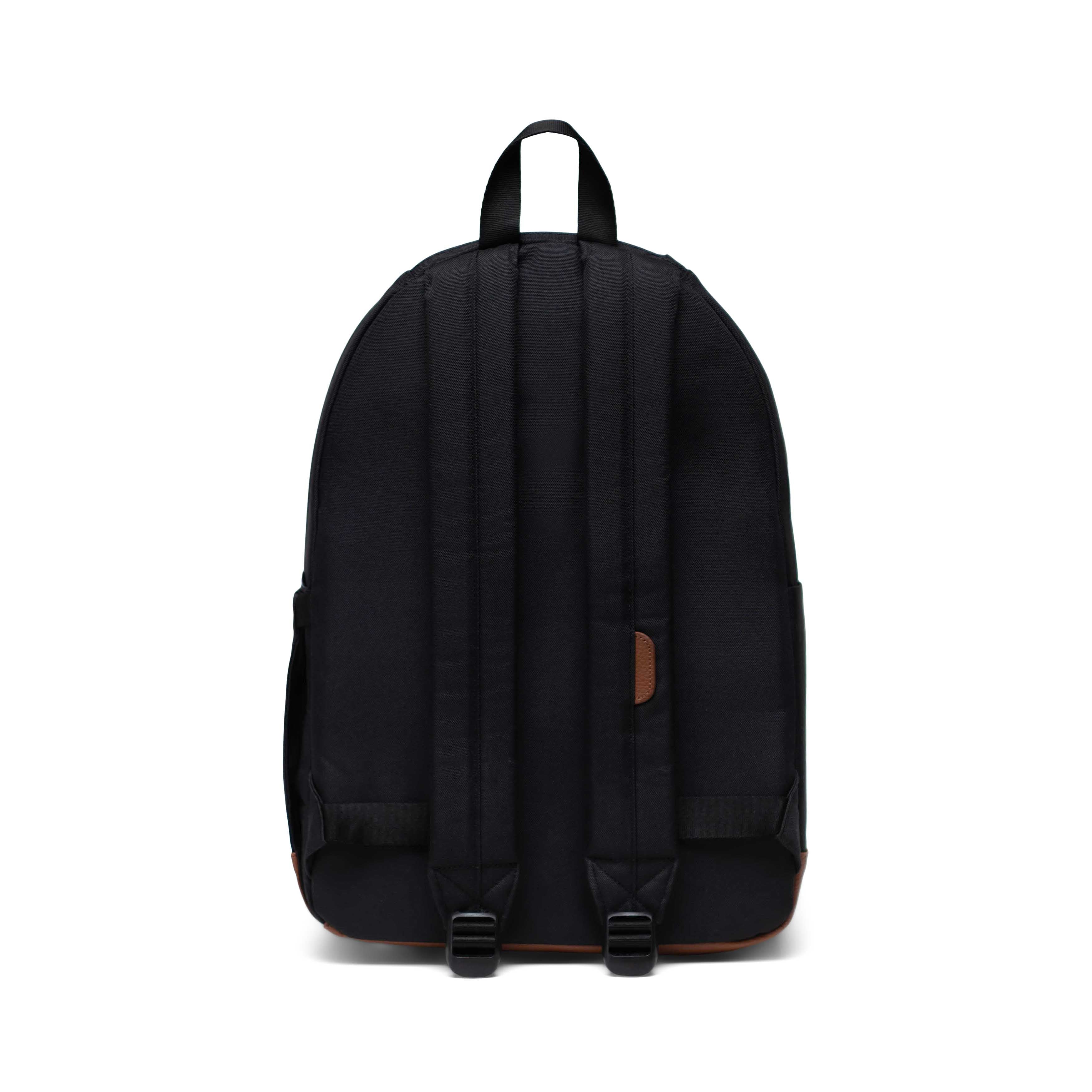 Herschel Pop Quiz Backpack 25L in Black/Tan — back view