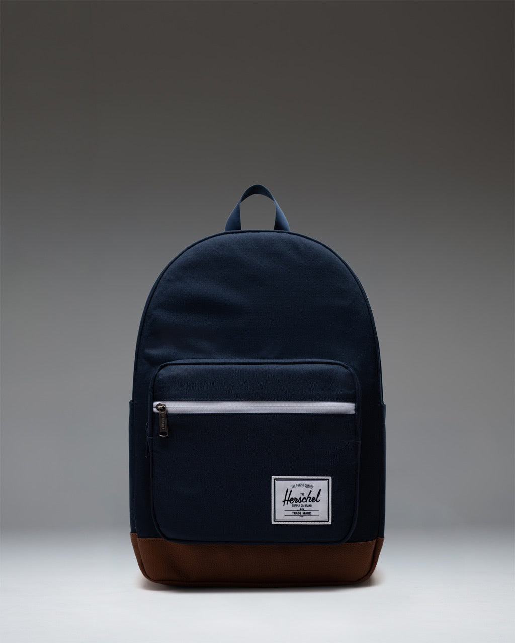 Herschel Pop Quiz Backpack 25L in Navy/Tan — front view