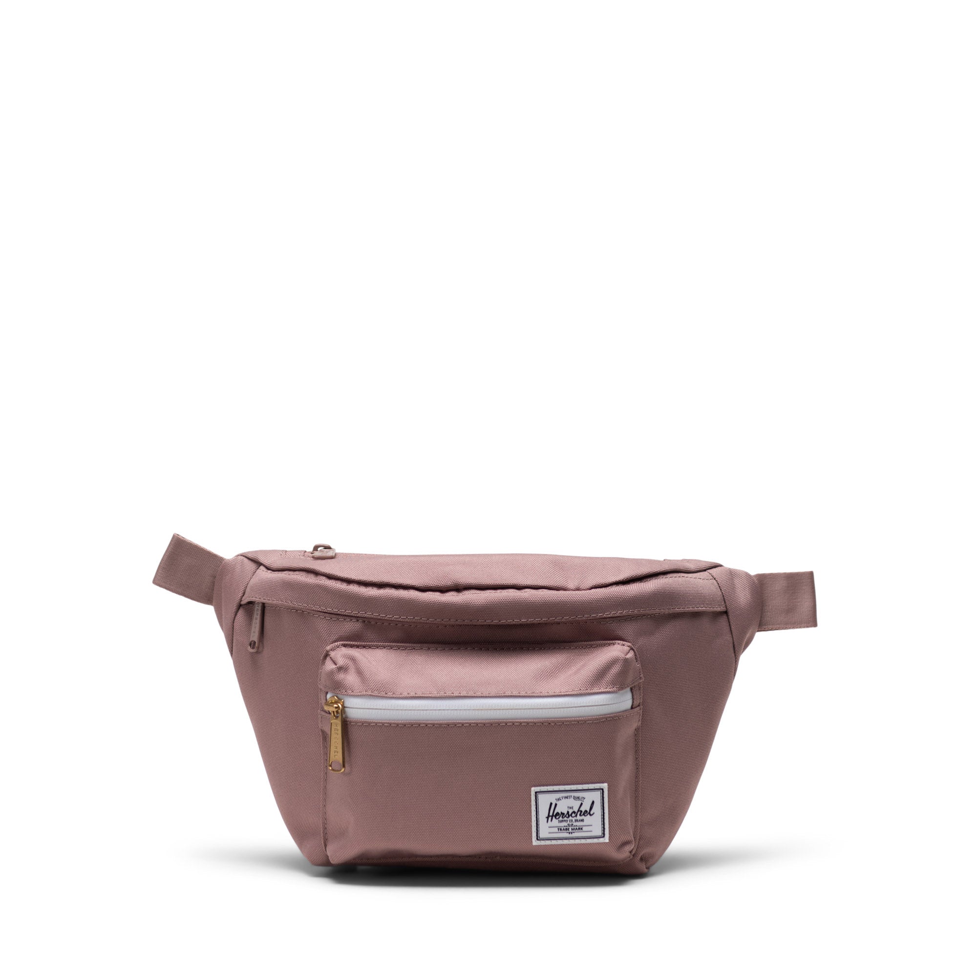 Herschel Pop Quiz Hip Pack 3.5L in Ash Rose — front view # color_Ash Rose