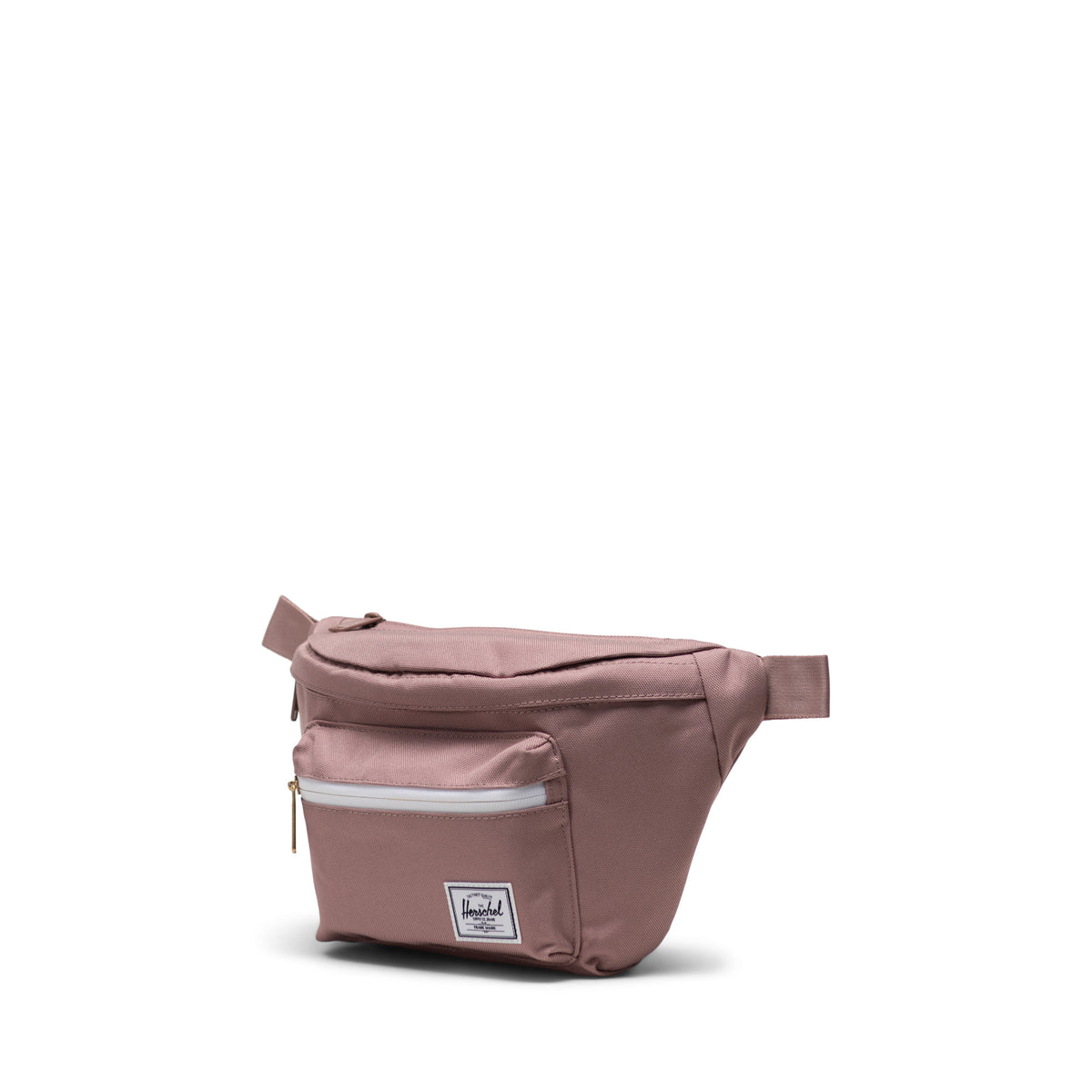 Herschel Pop Quiz Hip Pack 3.5L in Ash Rose — angle view 2 # color_Ash Rose