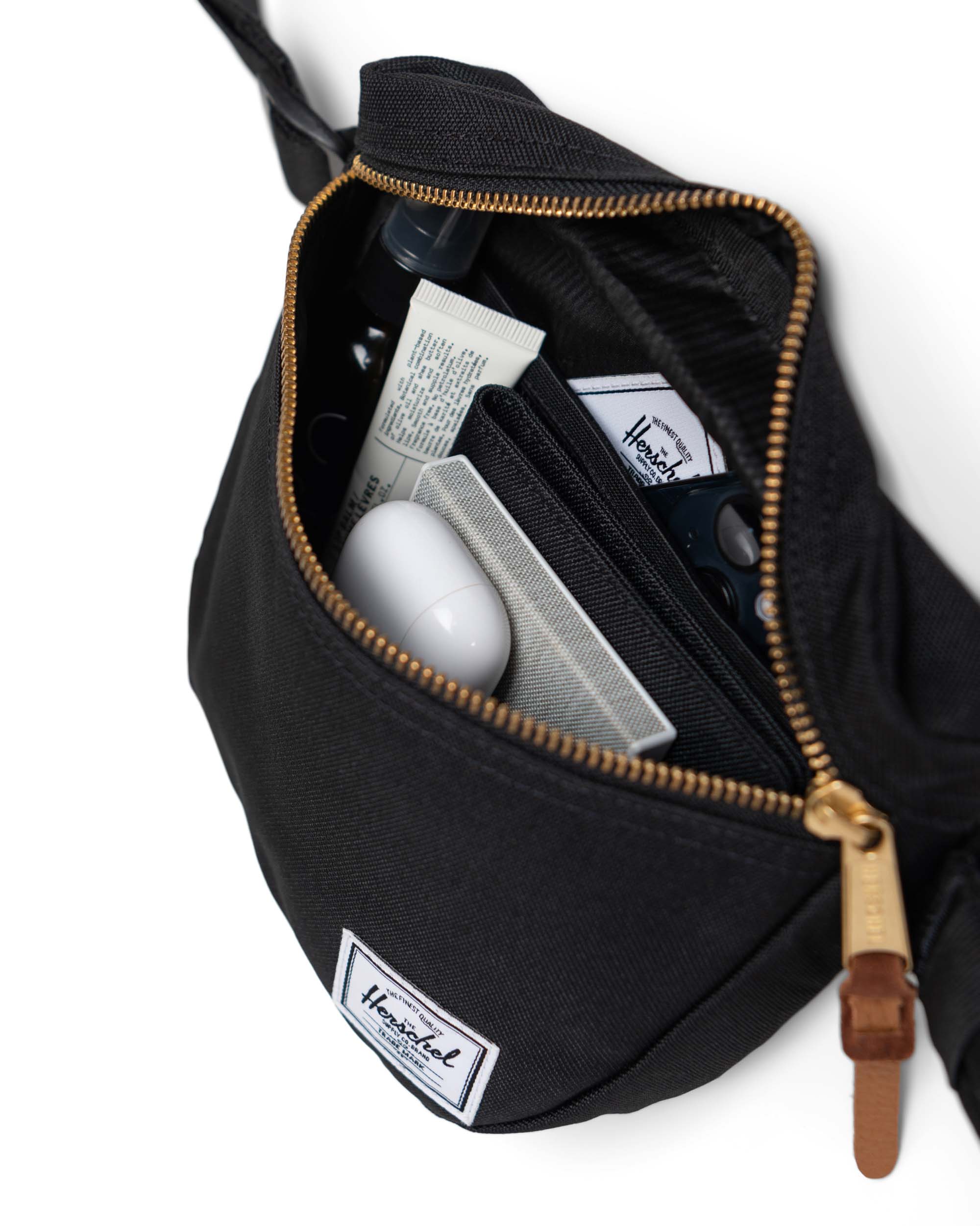 Herschel Settlement Hip Pack 2L in Black — interior view 2 # color_Black