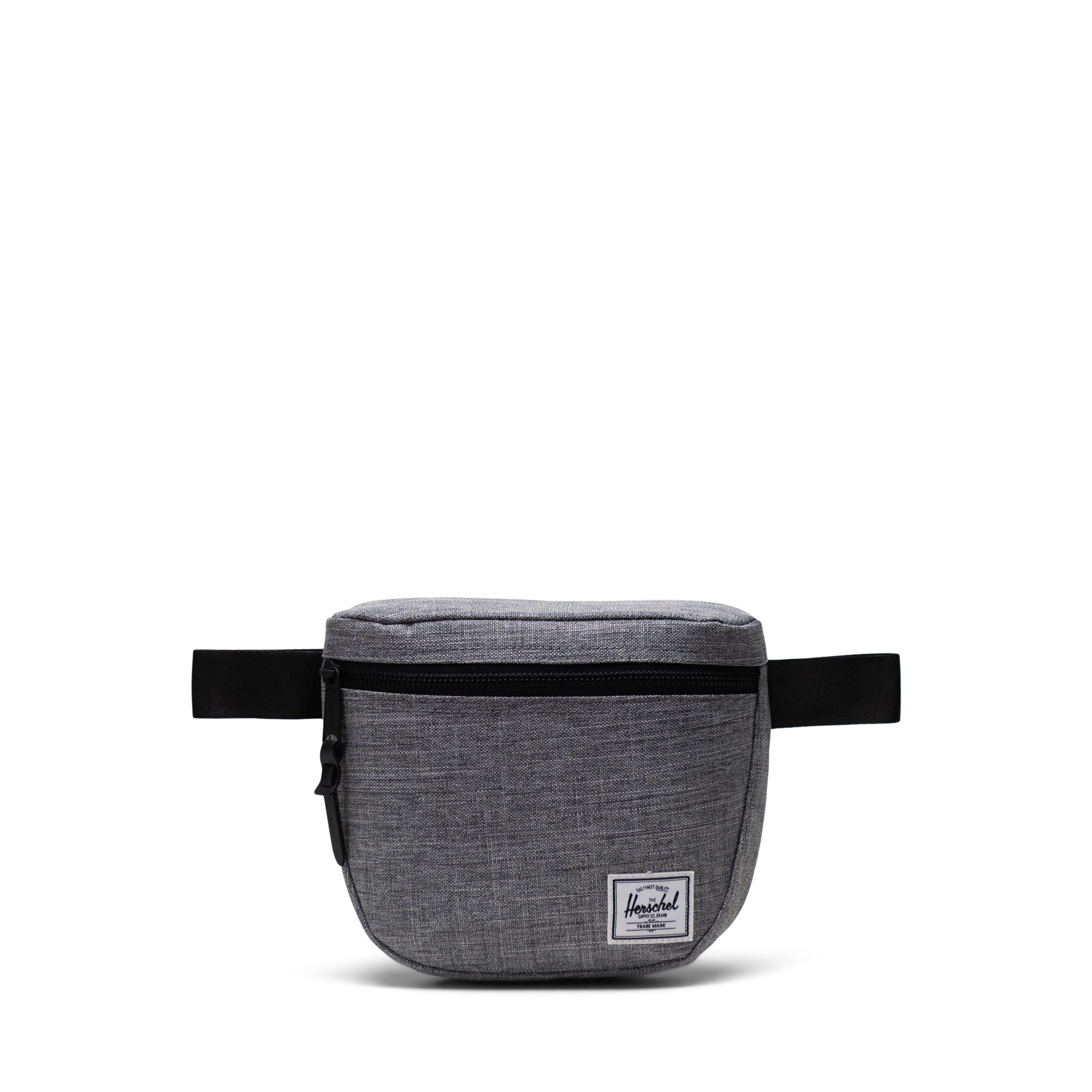 Herschel Settlement Hip Pack 2L in Raven Crosshatch — front view # color_Raven Crosshatch