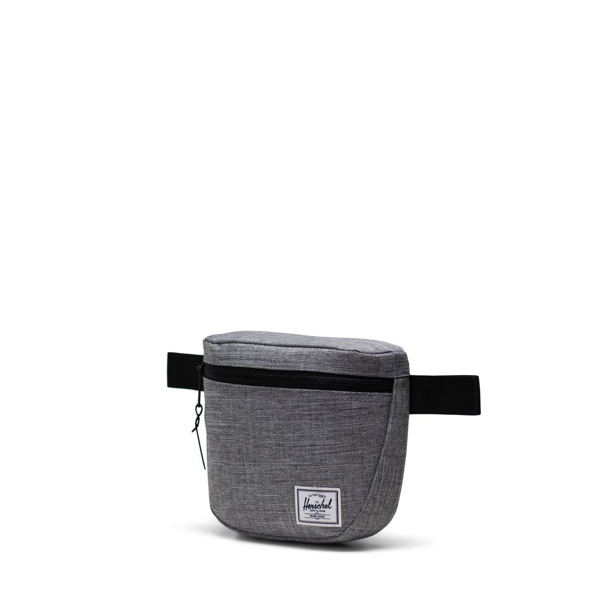 Herschel Settlement Hip Pack 2L in Raven Crosshatch — back view # color_Raven Crosshatch