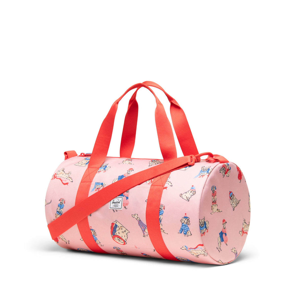 Herschel Classic Duffle Little Herschel 24L in Fashion Dogs — angle view 2 # color_Fashion Dogs